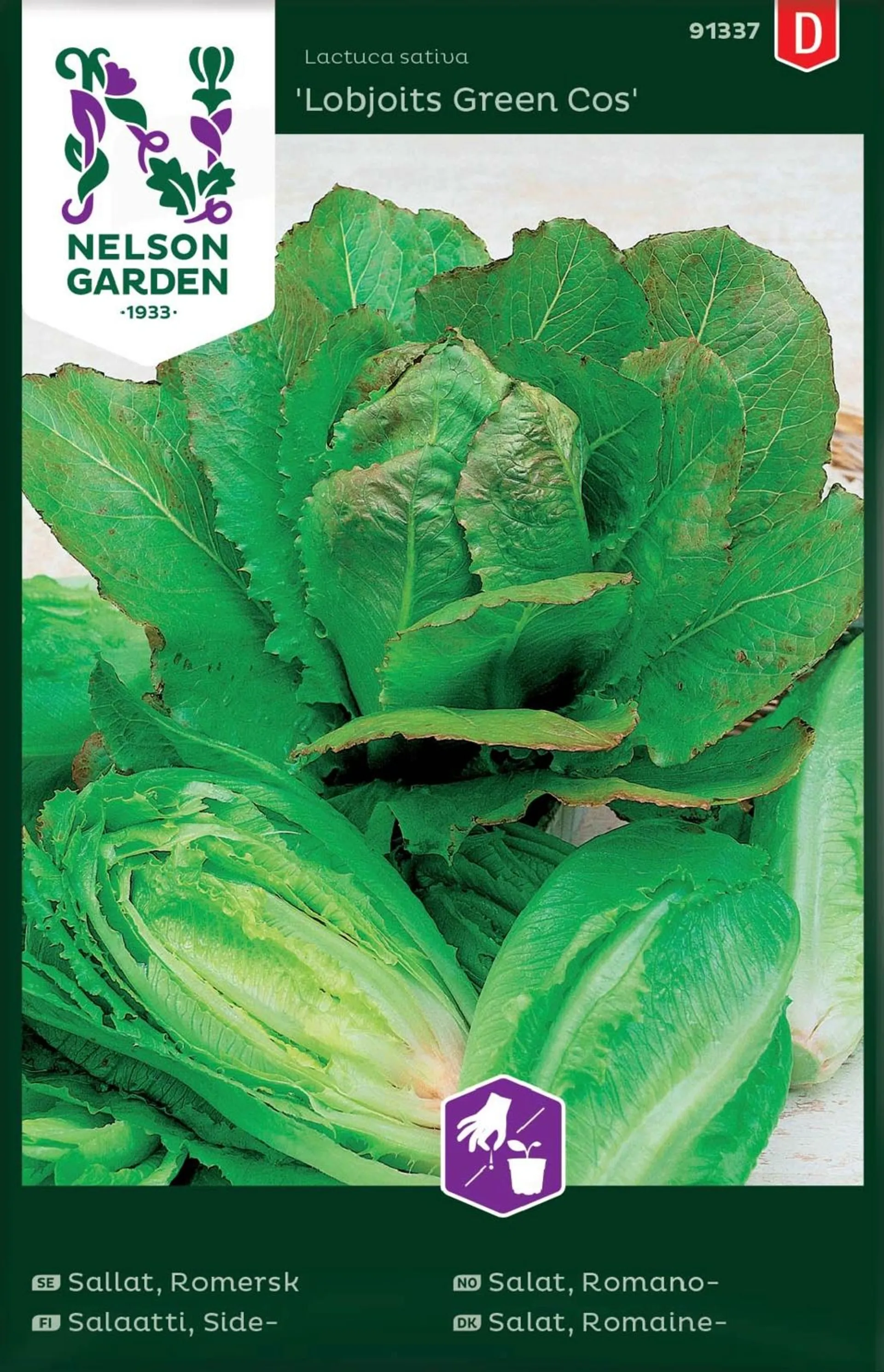 Nelson Garden Siemen Salaatti, Side-, Lobjoits Green Cos