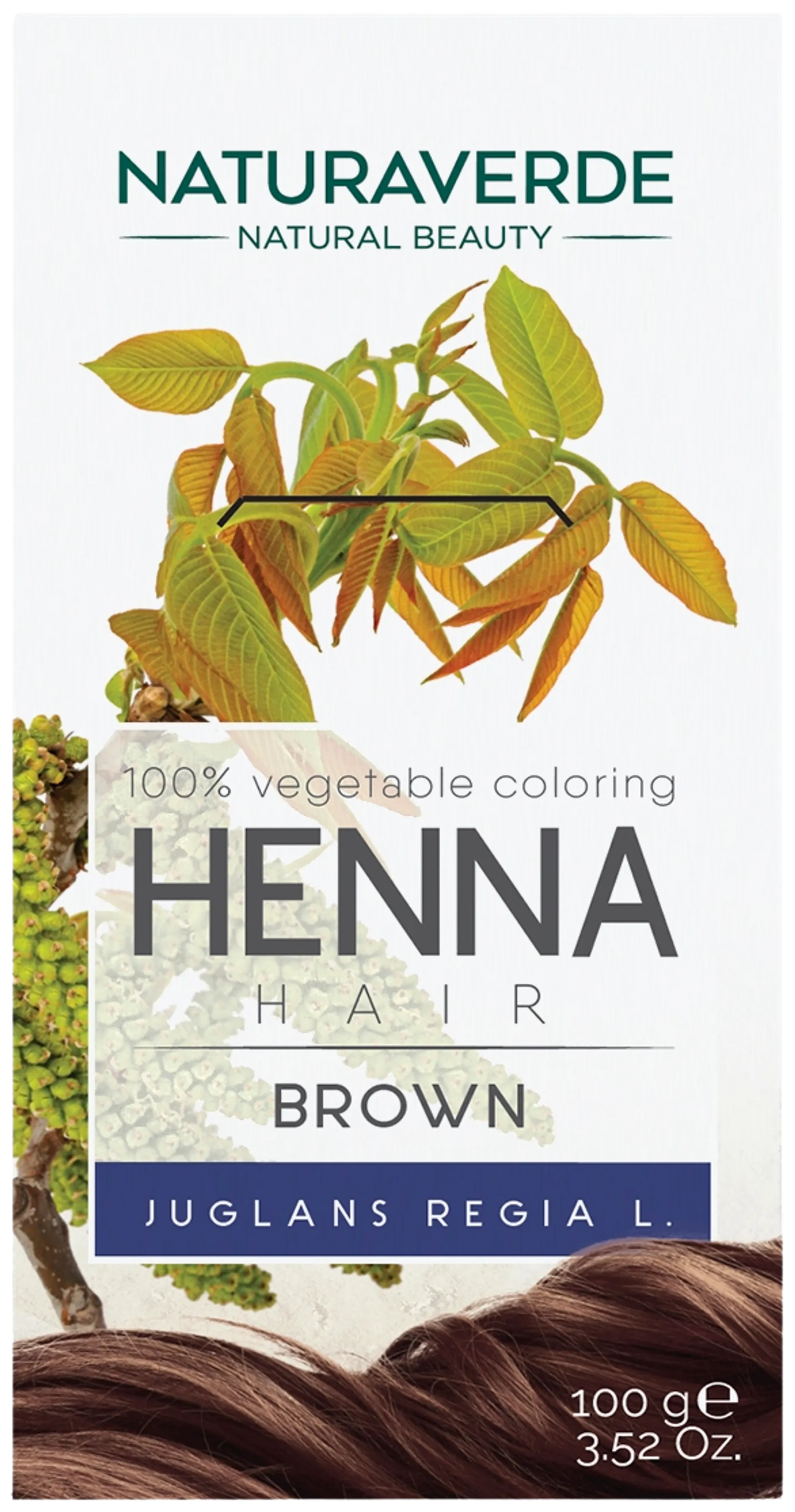 Naturaverde Henna 100% Vegetable Coloring Brown hiusväri