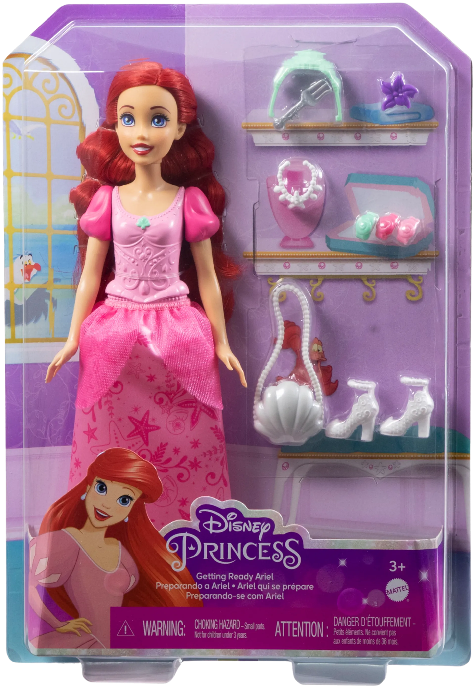 Disney Princess Arien-Nukke Ja Asusteita - 5