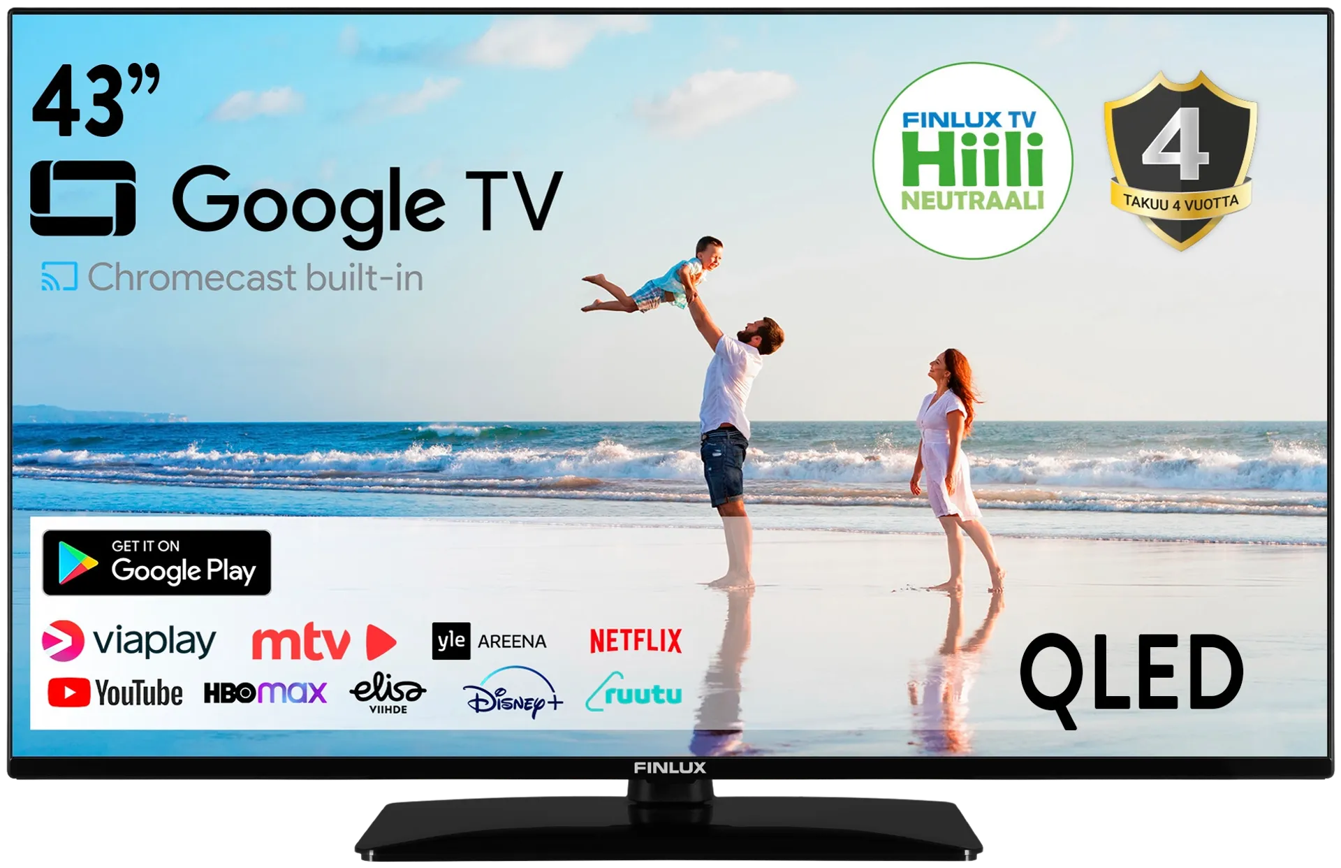Finlux 43" QLED 4K UHD Google TV 43G10.1ECMI - 2
