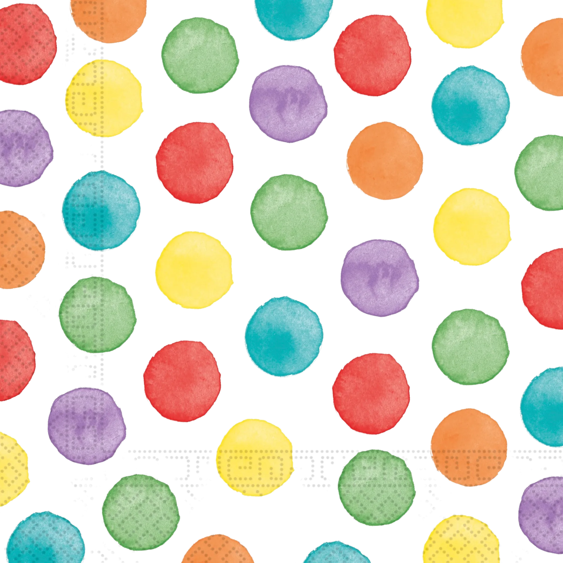 3ply Napkin 33cm Multiwatercolor Dots