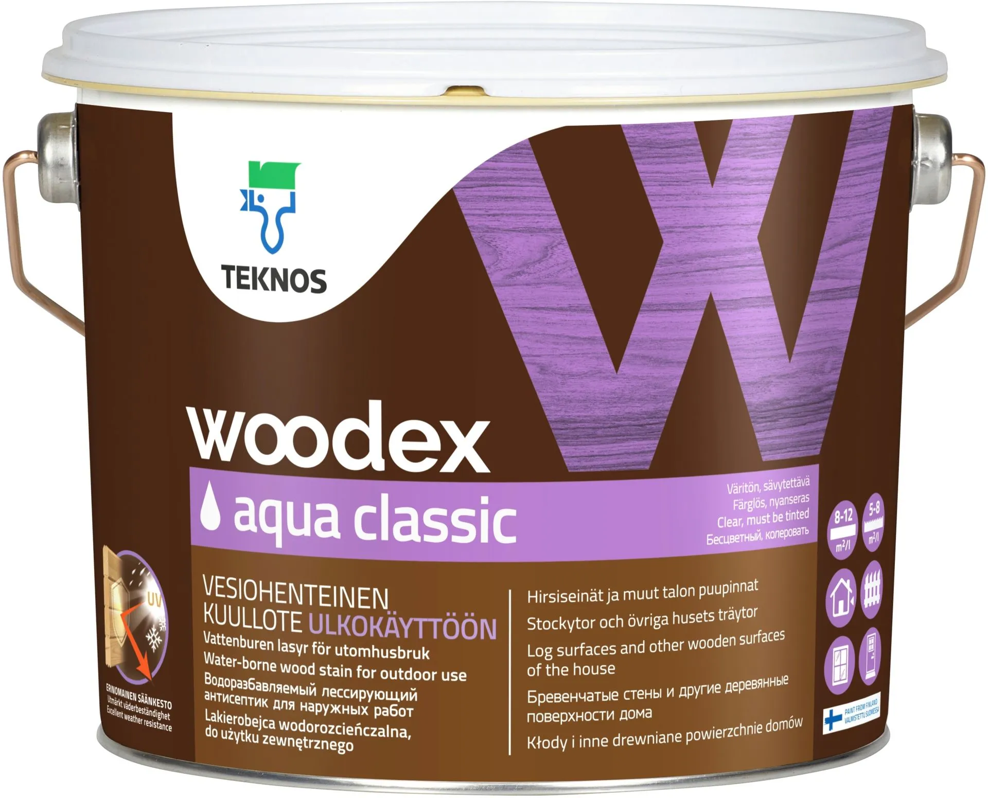 Teknos kuullote Woodex Aqua Classic 2,7 l PM3 sävytettävä
