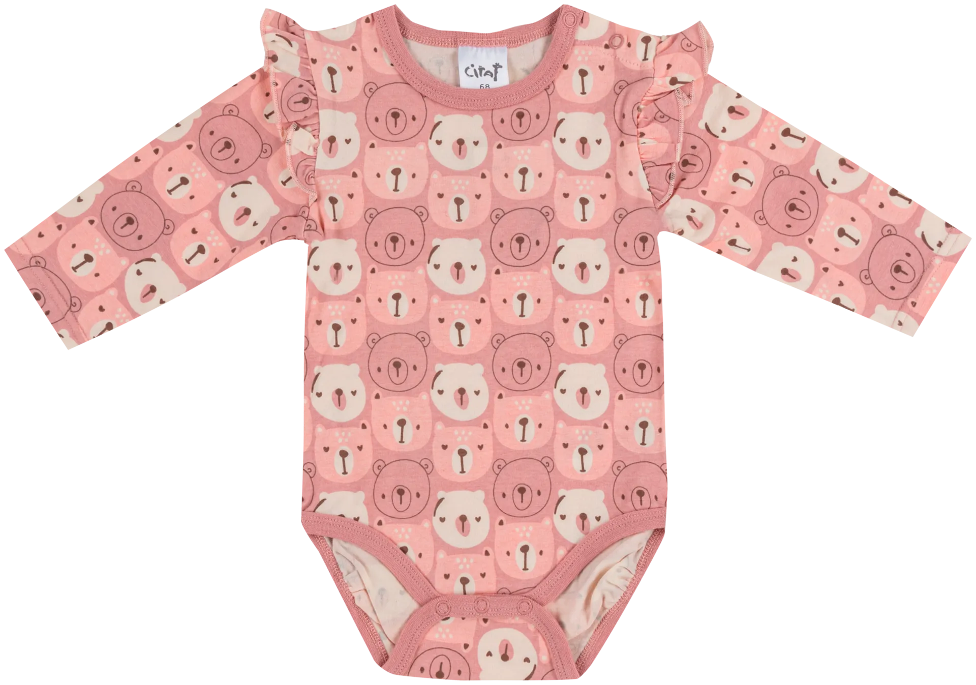 Ciraf vauvojen body nallet 250b244114 - pink bears aop - 1