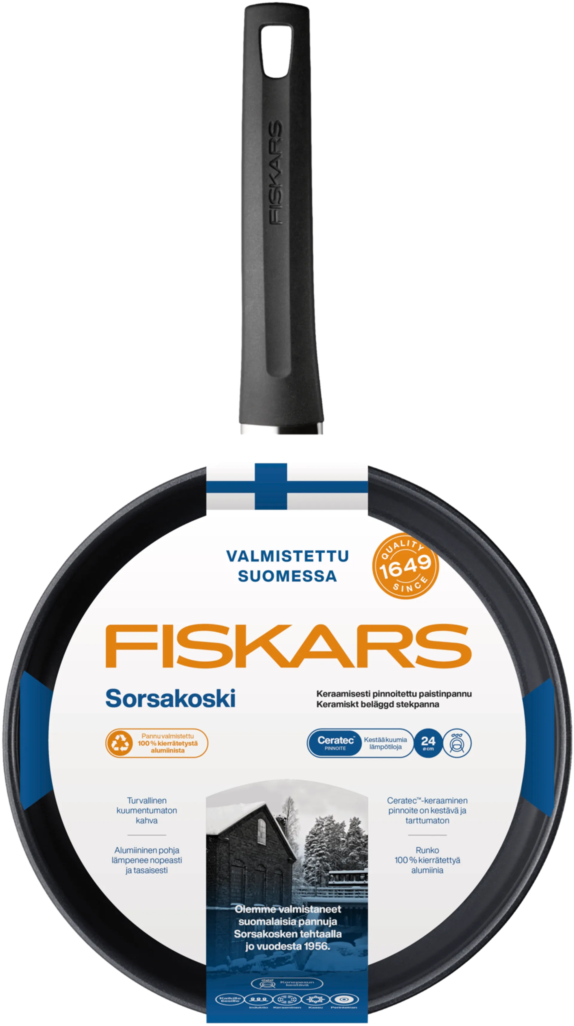 Fiskars Sorsakoski paistinpannu 24 cm, keraaminen - 5