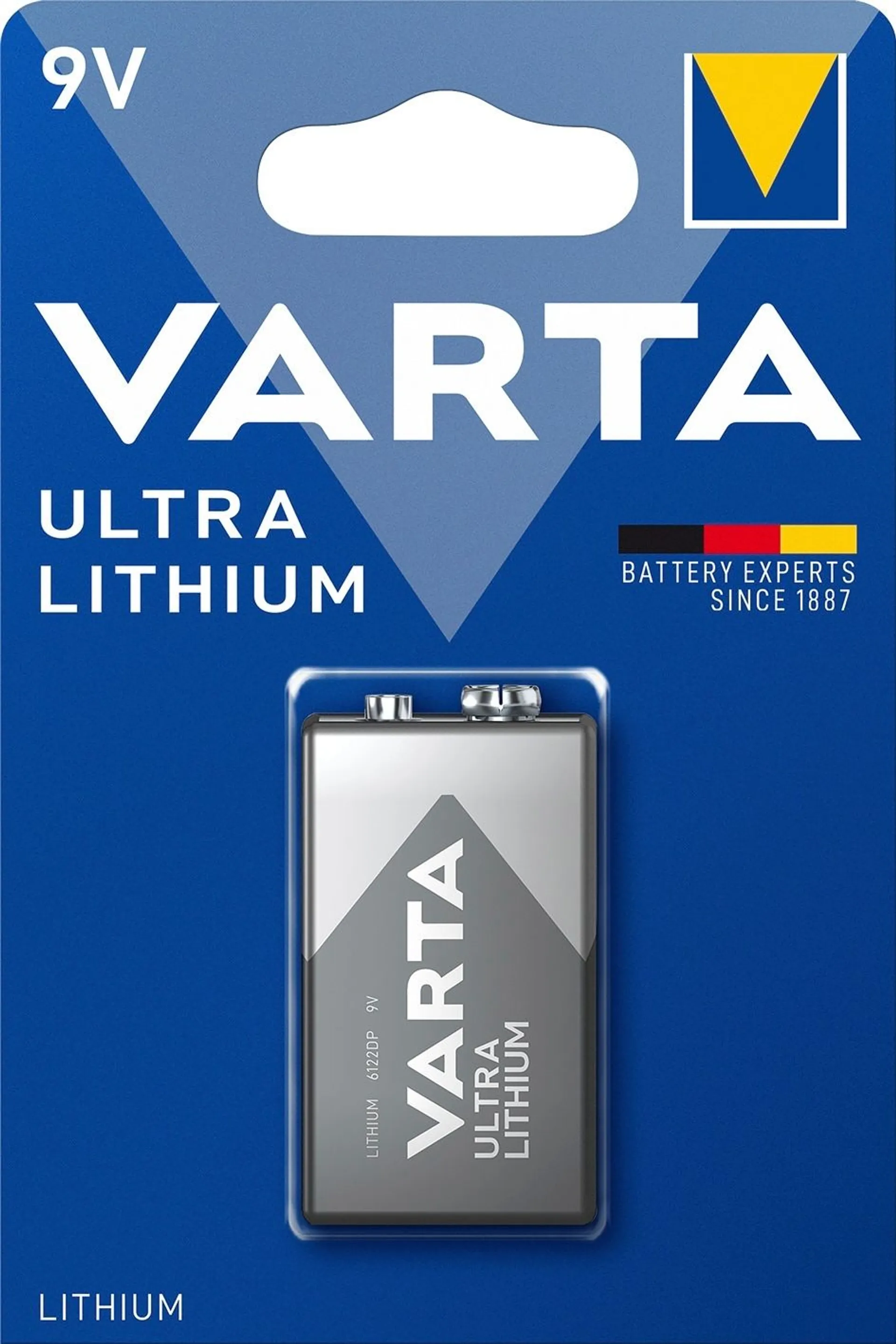 Varta ultra lithium 9v paristo - 1