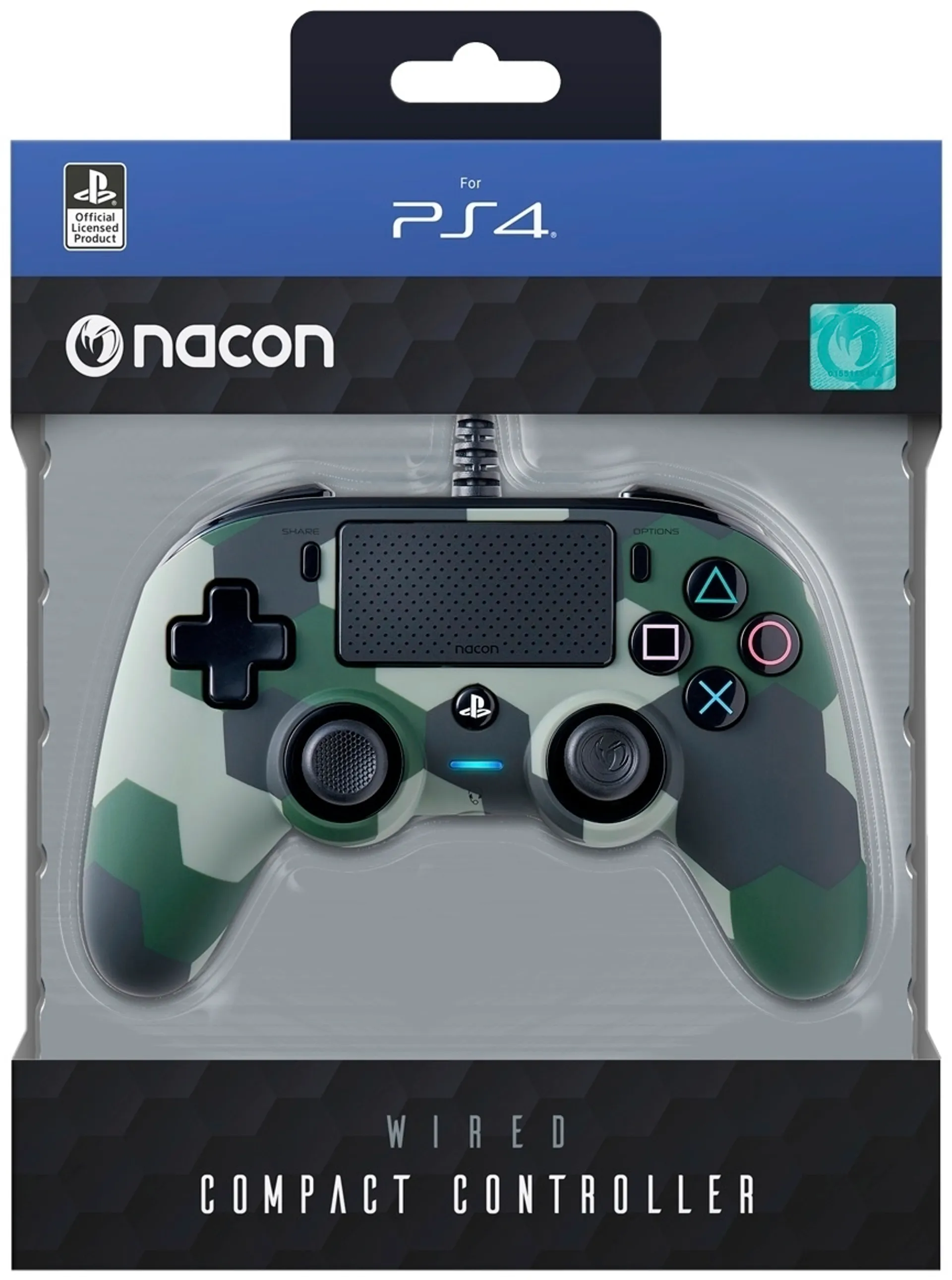 Nacon PS4 peliohjain langallinen  camo-vihreä - 3
