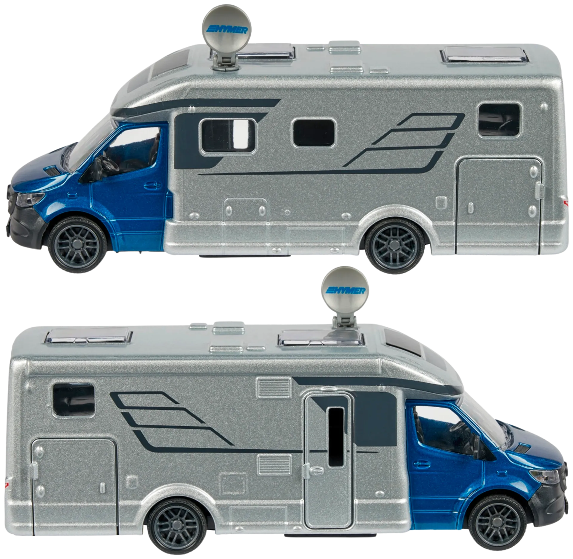 Majorette Hymer B-class matkailuauto, 19 cm, mittasuhde 1:43 - 4