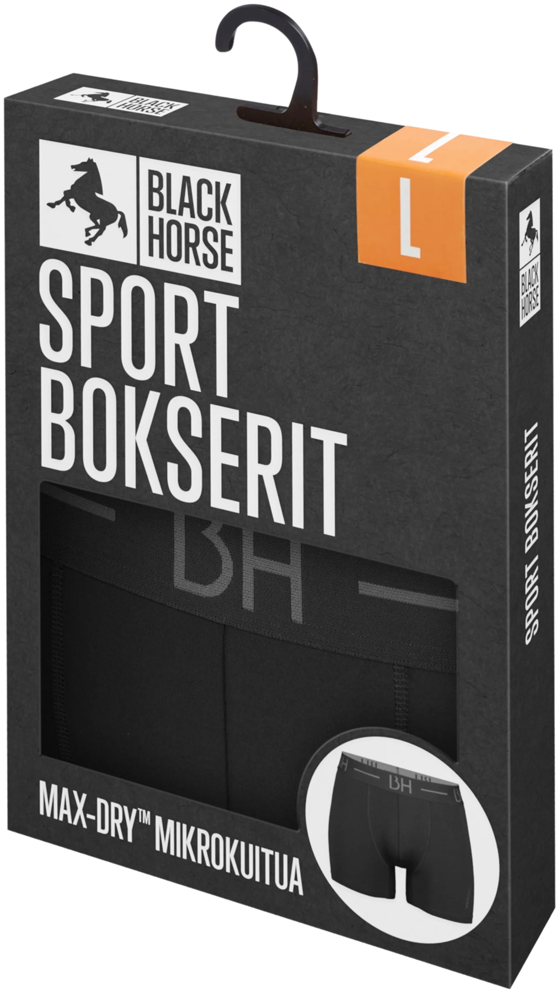 Black Horse miesten sport bokserit I067 - BLACK - 2