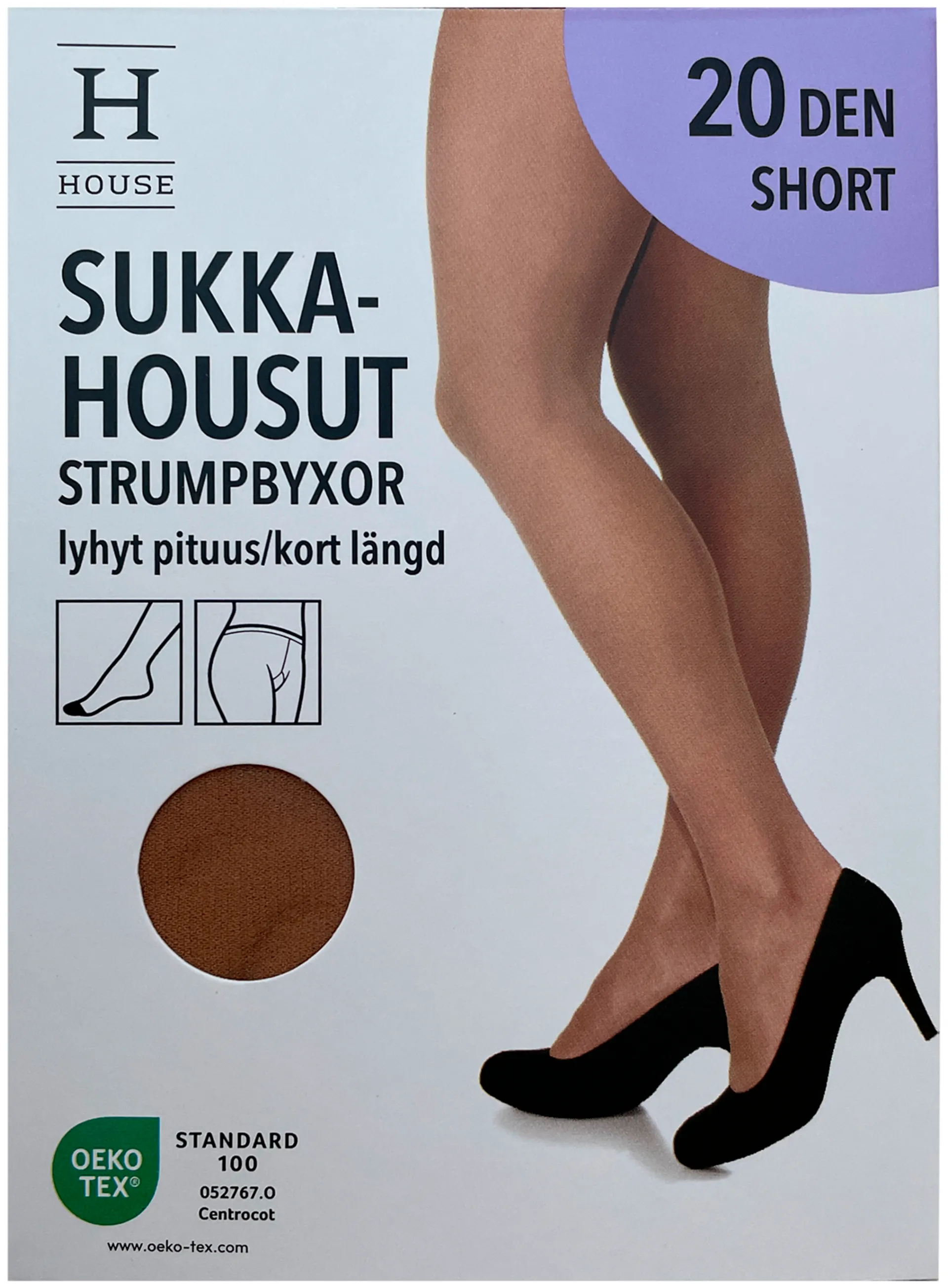 House naisten sukkahousut 20 den lyhyt malli 121-CDSMAL20 - Natural