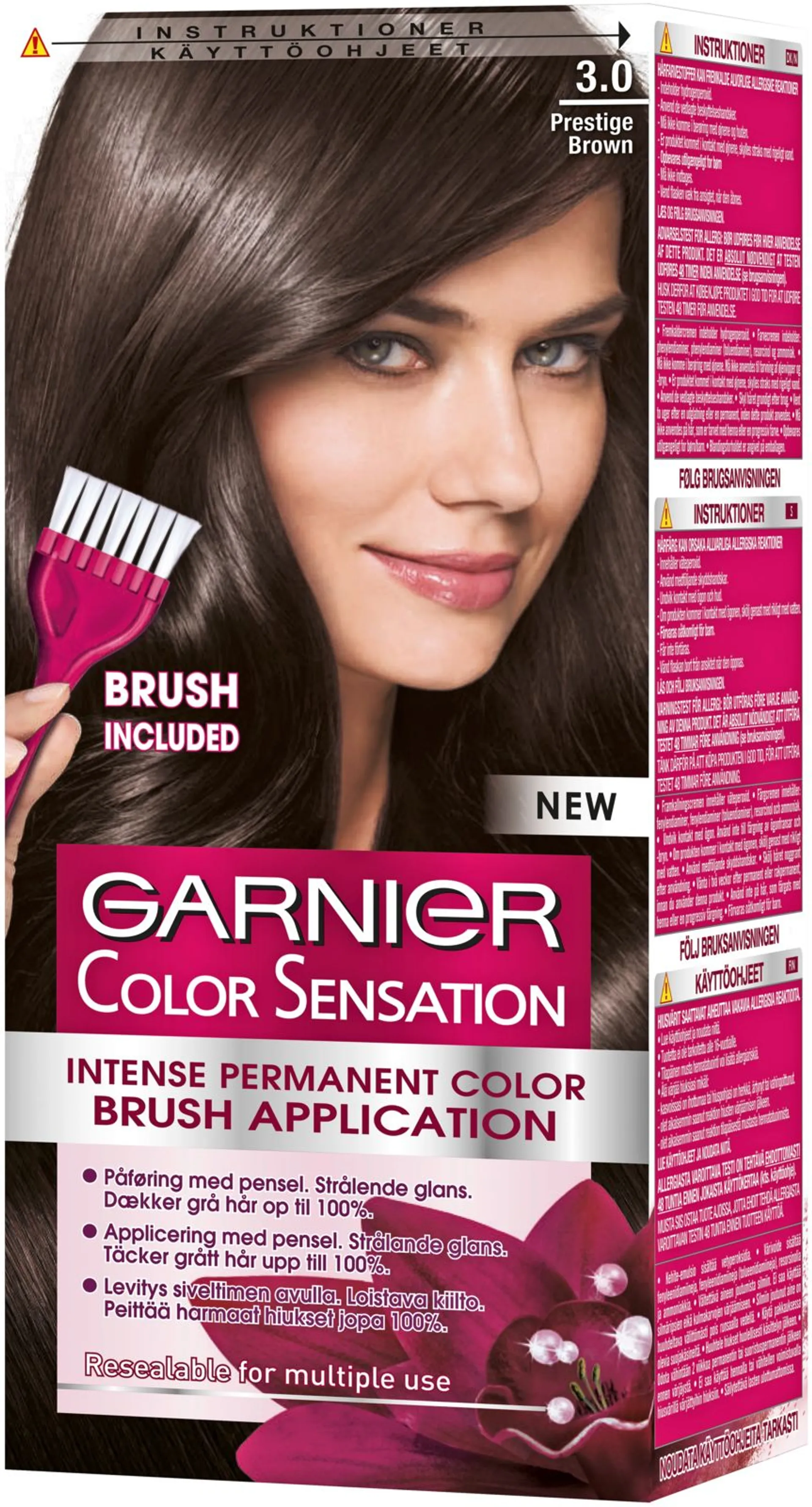 Garnier Color Sensation 3.0 Prestige Brown Tummanruskea kestoväri 1kpl