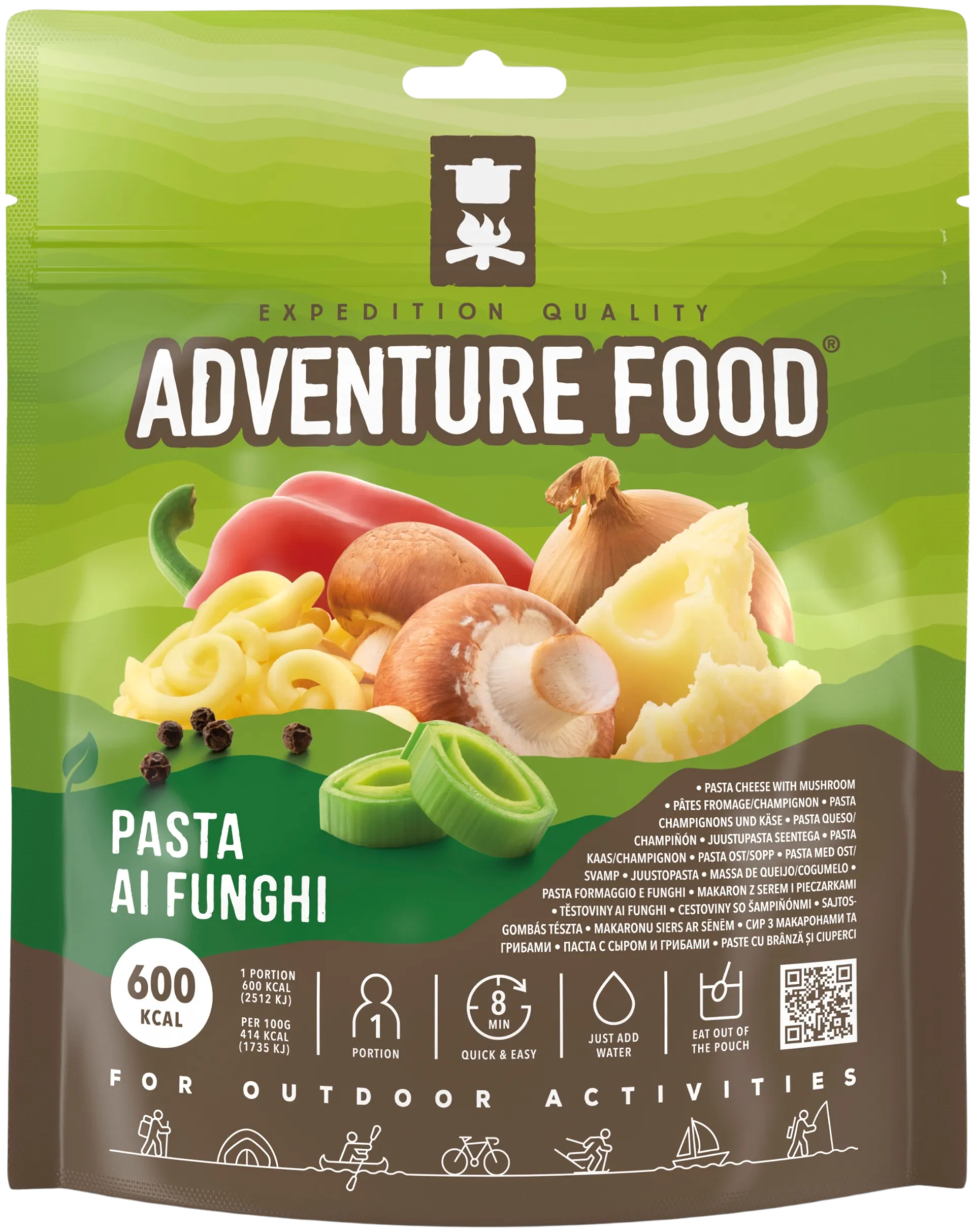 Adventure Food juustopasta, Pasta ai Funghi, 600 kcal - 1