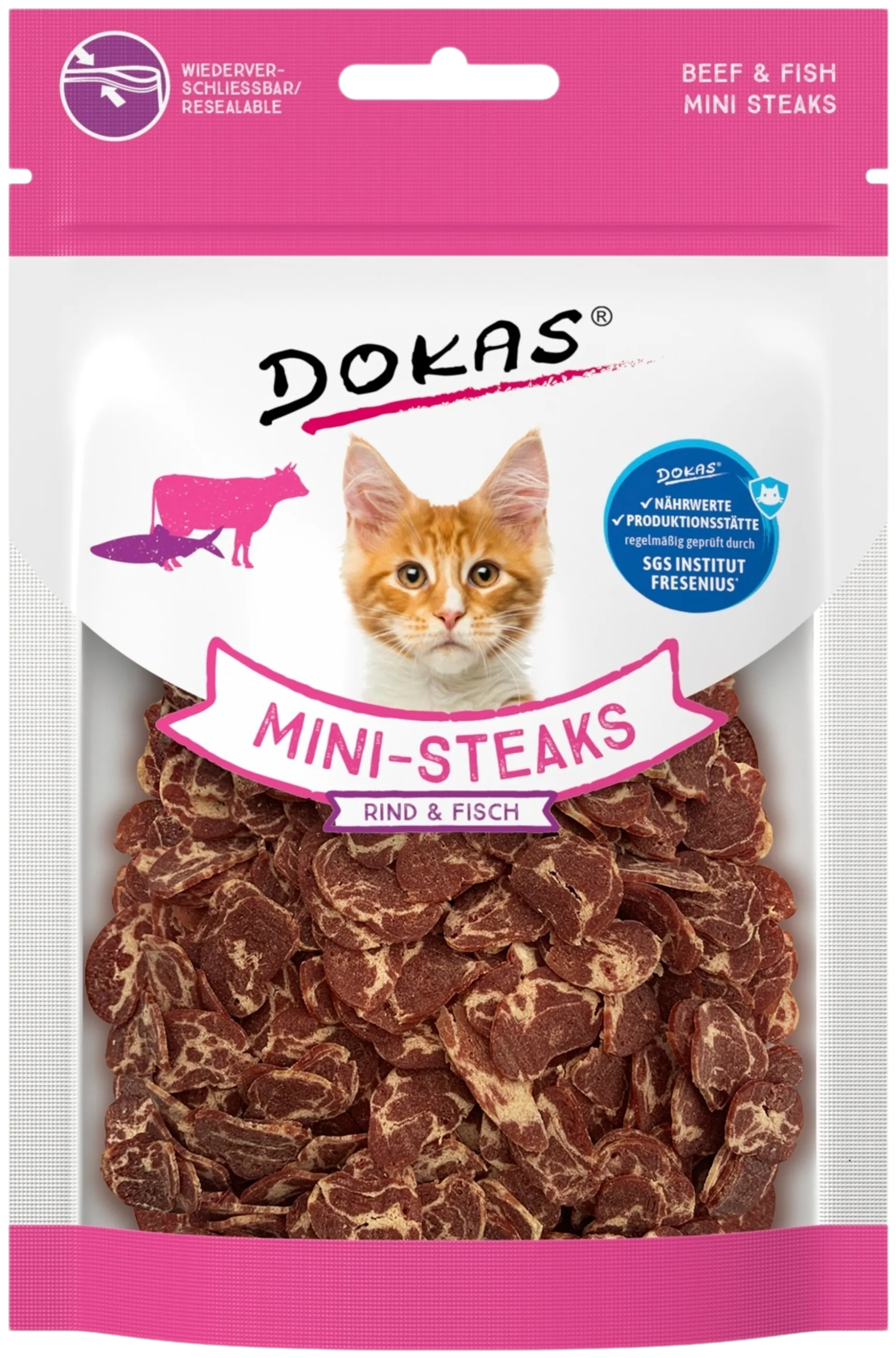 Dokas Kissan minipihvit nauta-kala 25g