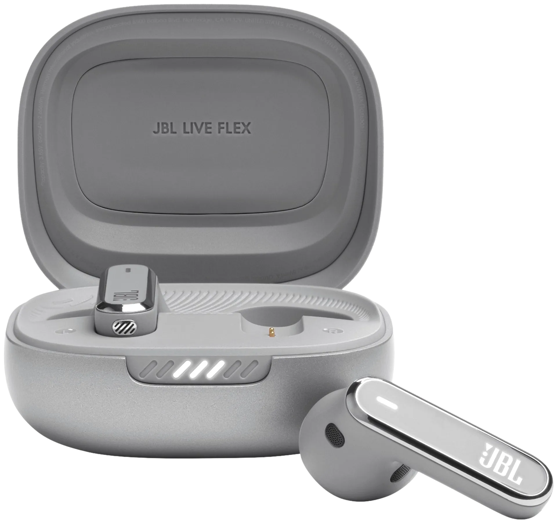 JBL Bluetooth nappikuulokkeet Live Flex hopea - 1