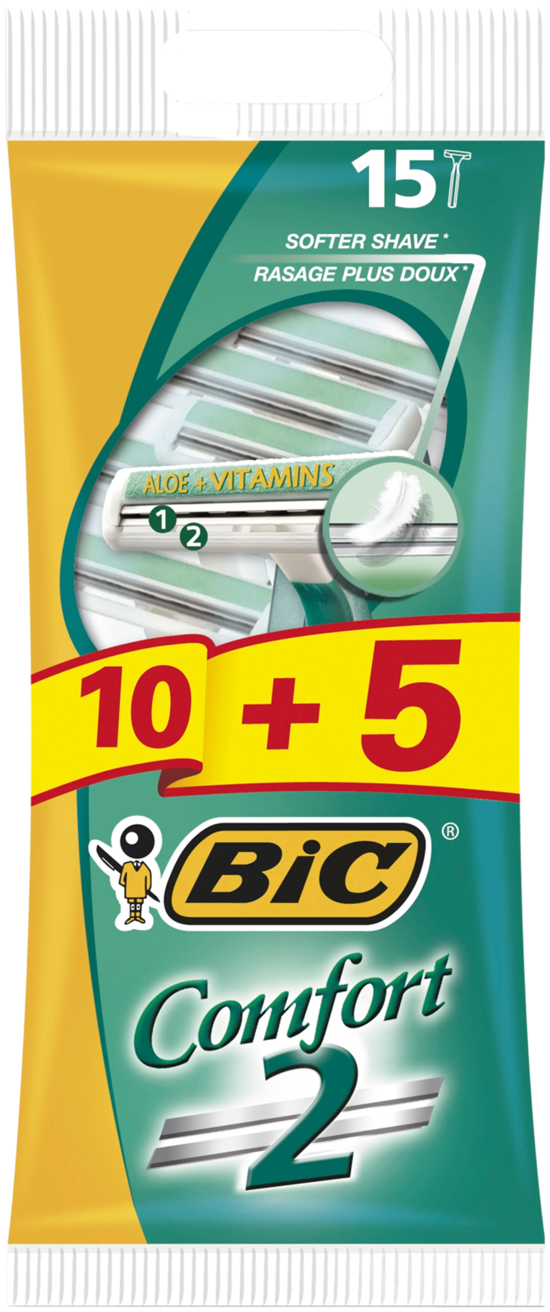 BIC varsiterä Comfort 2 10+5-pack