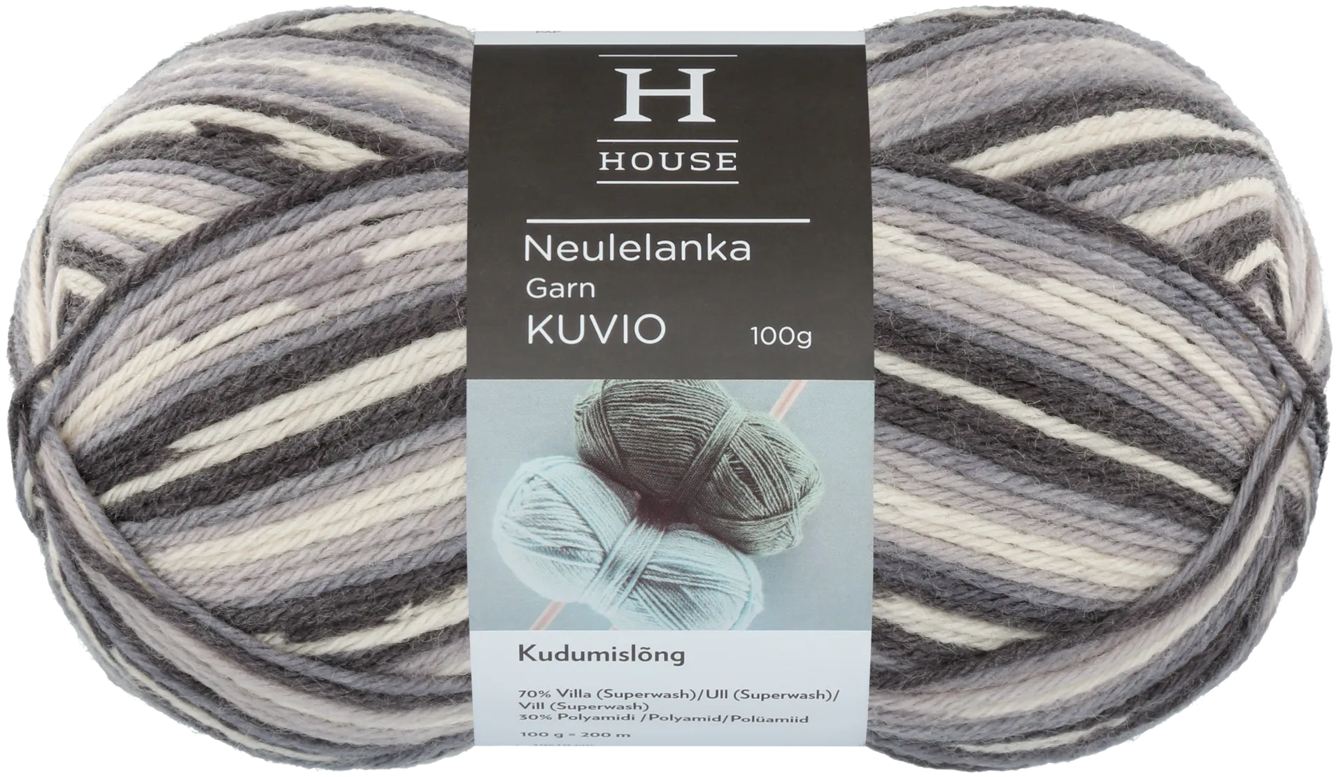 House lanka villasekoite Kuvio 100 g Gray/white 82164 - 1