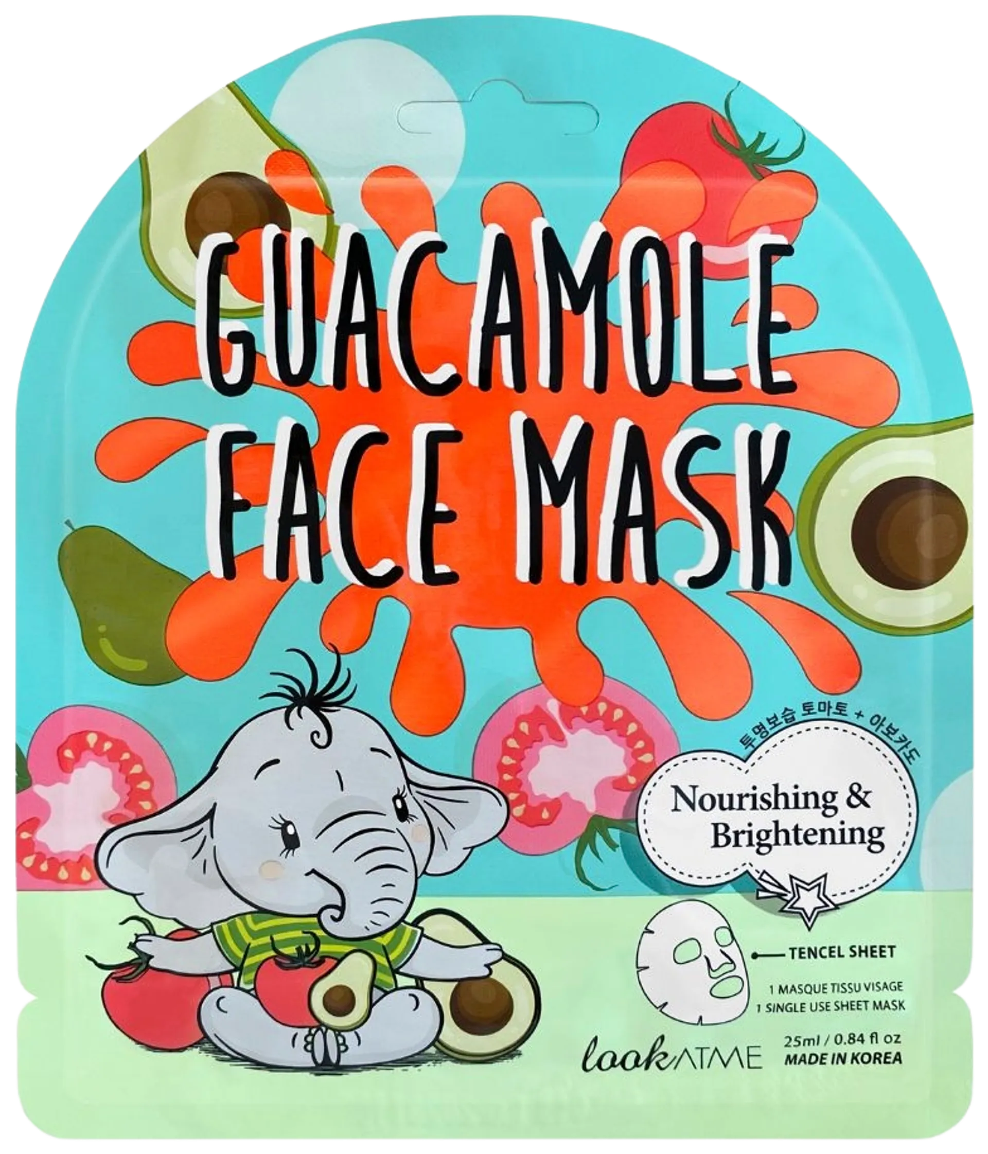 Look at me Guacamole tencel face mask-kangasnaamio