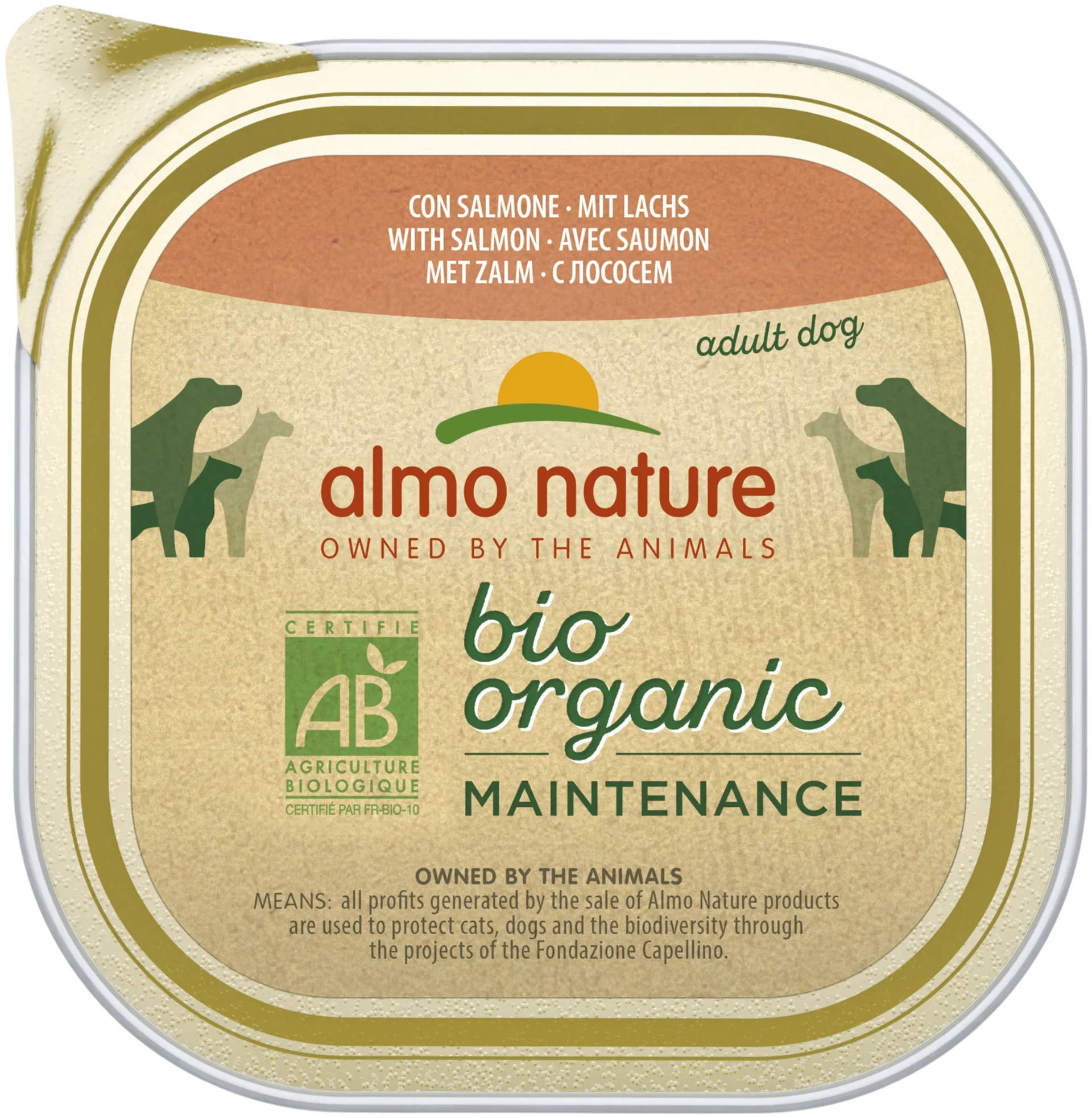 Almo Nature Bio Organic koiran täysravinto lohi 300 g