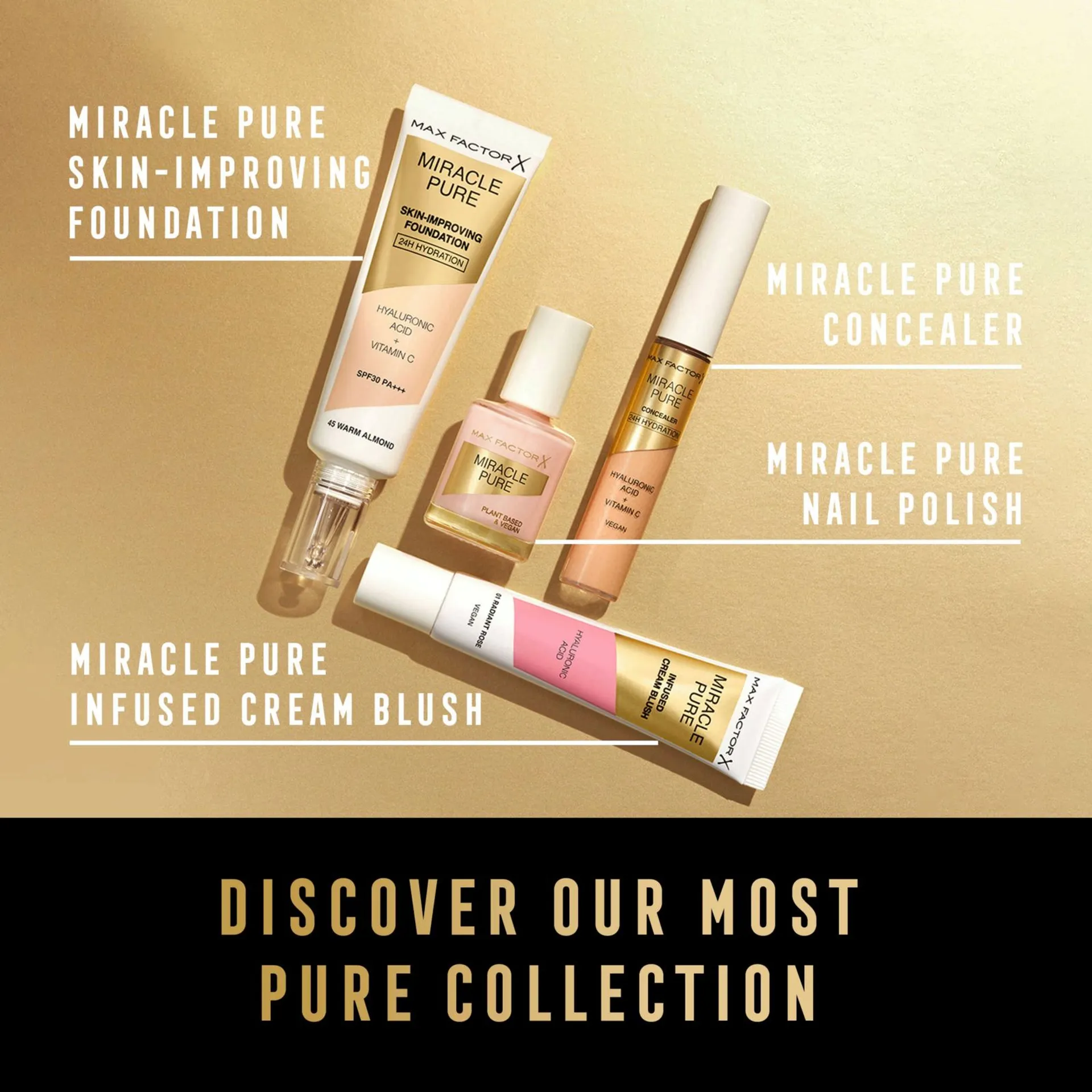 Max Factor Miracle Pure Foundation 50 Natural Rose 30 ml - 10