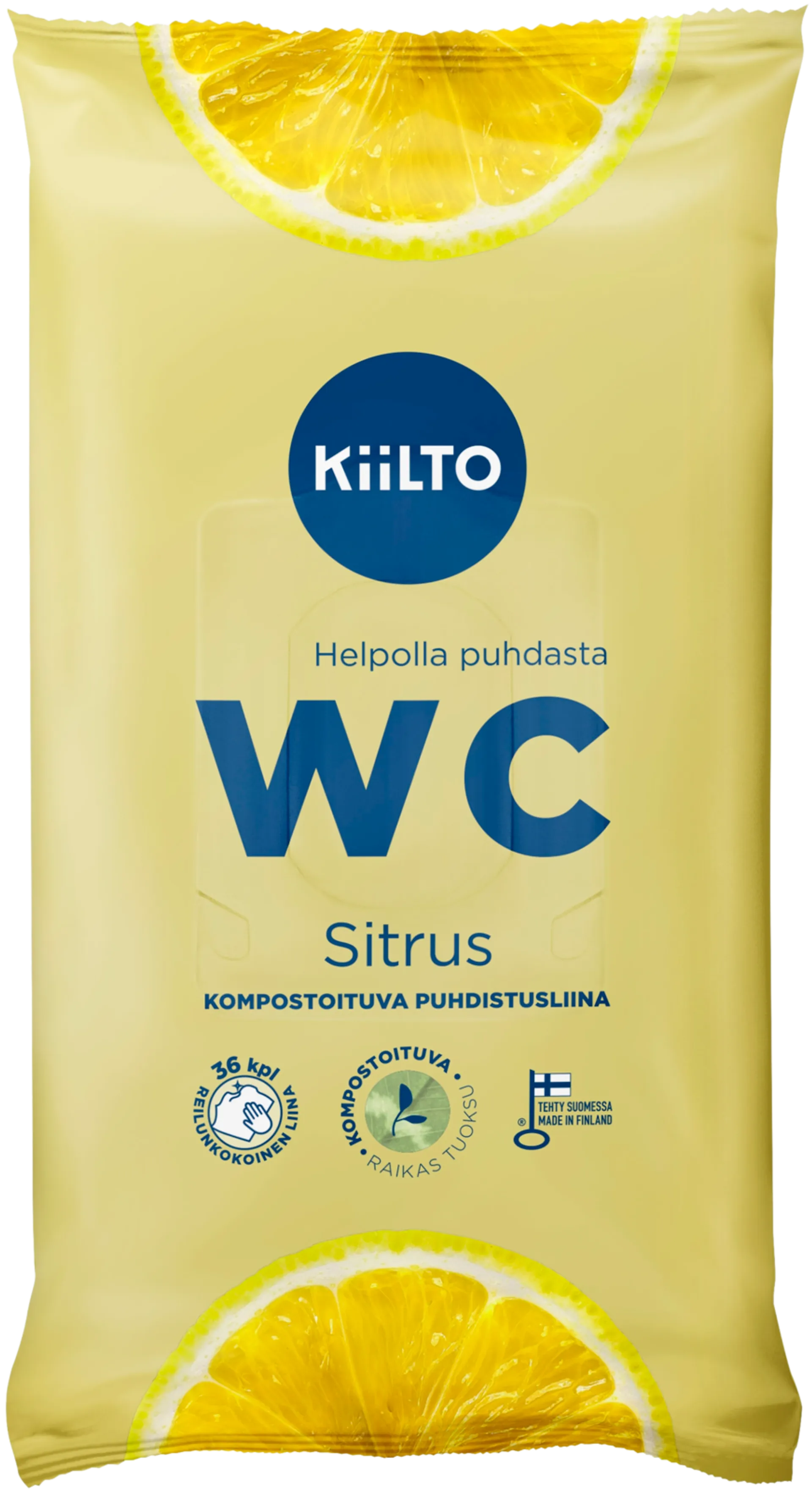 Kiilto WC puhdistusliina Sitrus 36 kpl