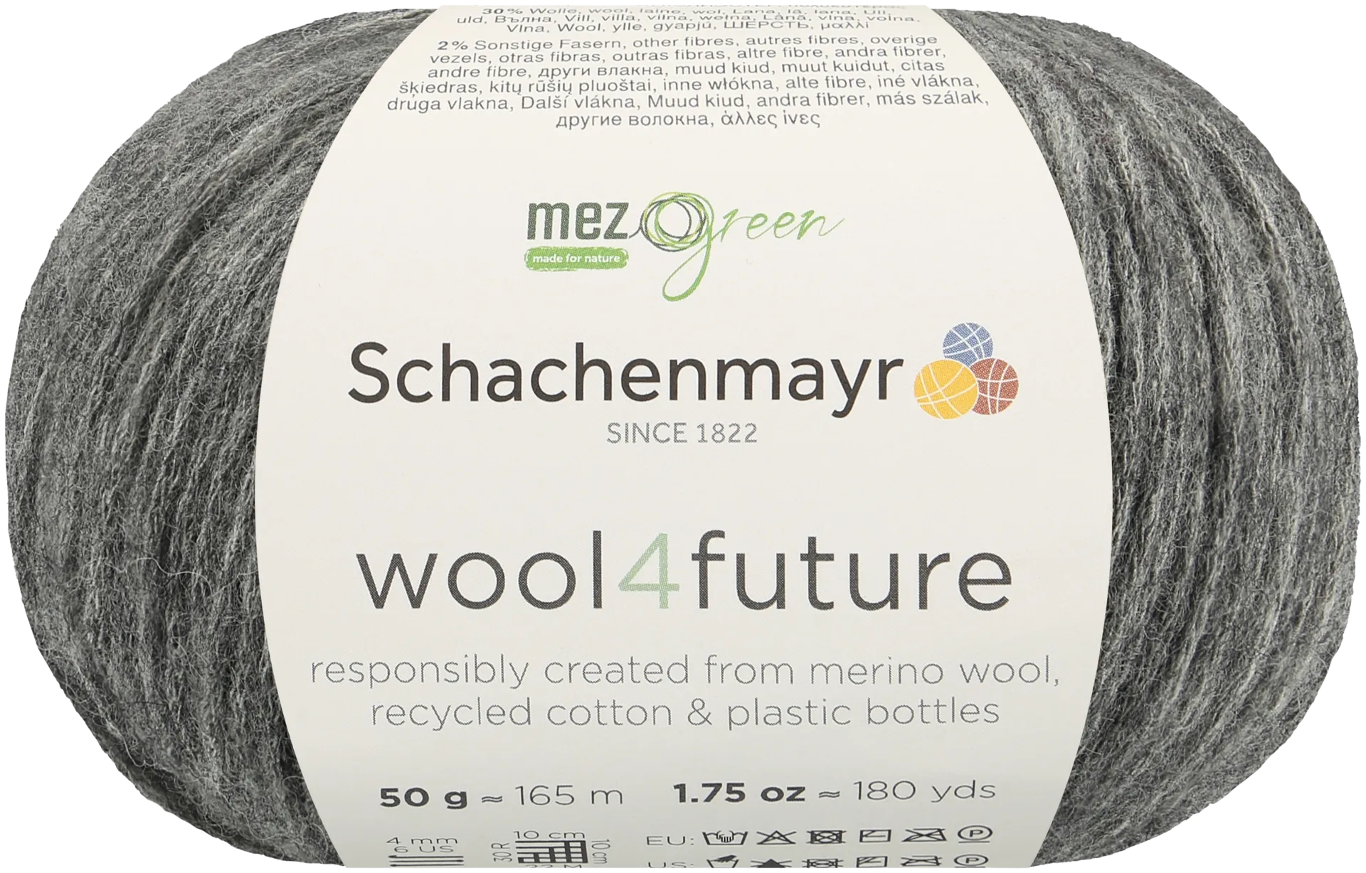 Schachenmayr neulelanka Wool4future 50g antrasiitin harmaa - 1