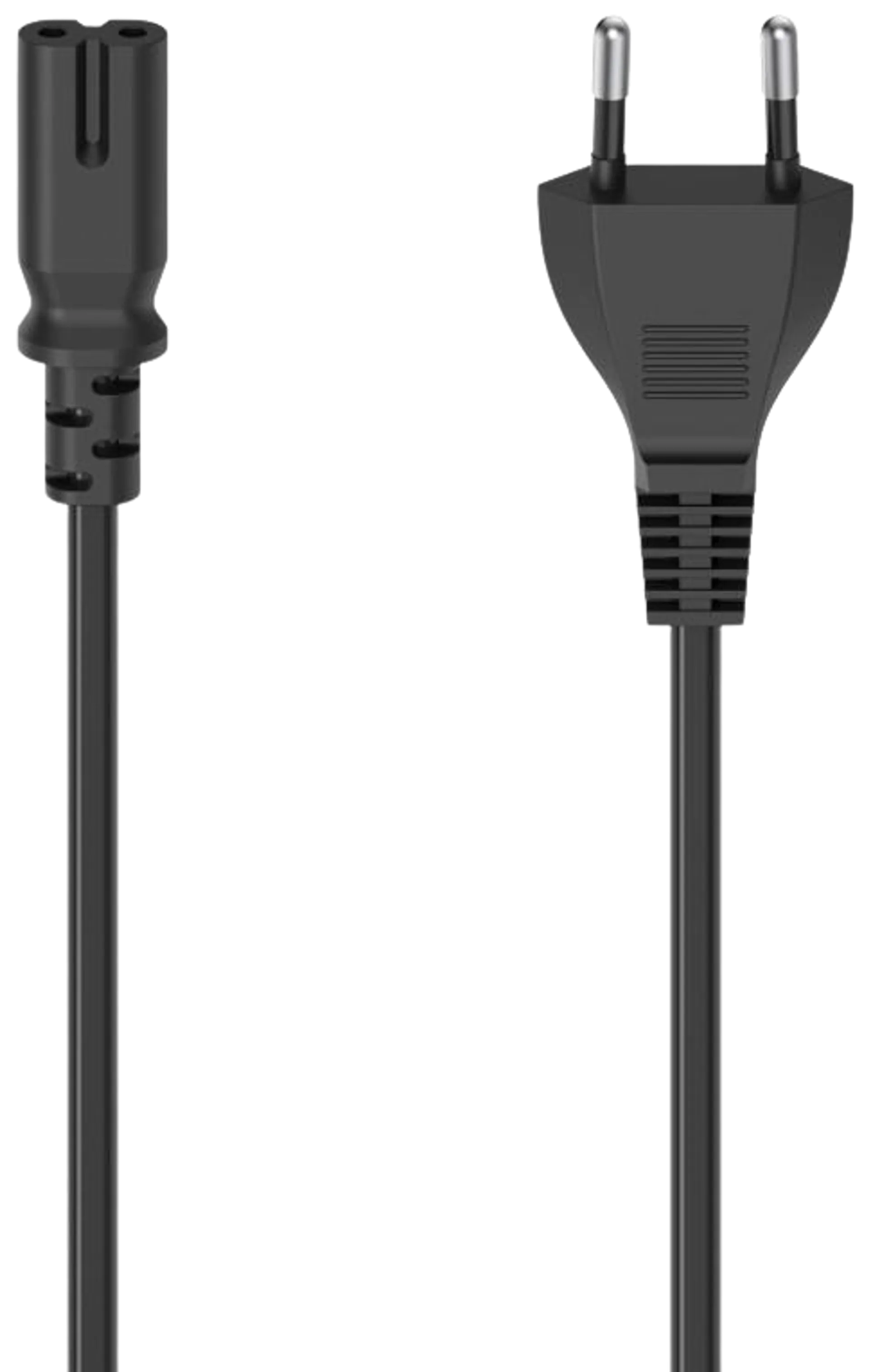 Hama Laitevirtajohto, CEE 7/16 (Type C/Euro plug) - 2-pin plug C7, 1,5 m, musta