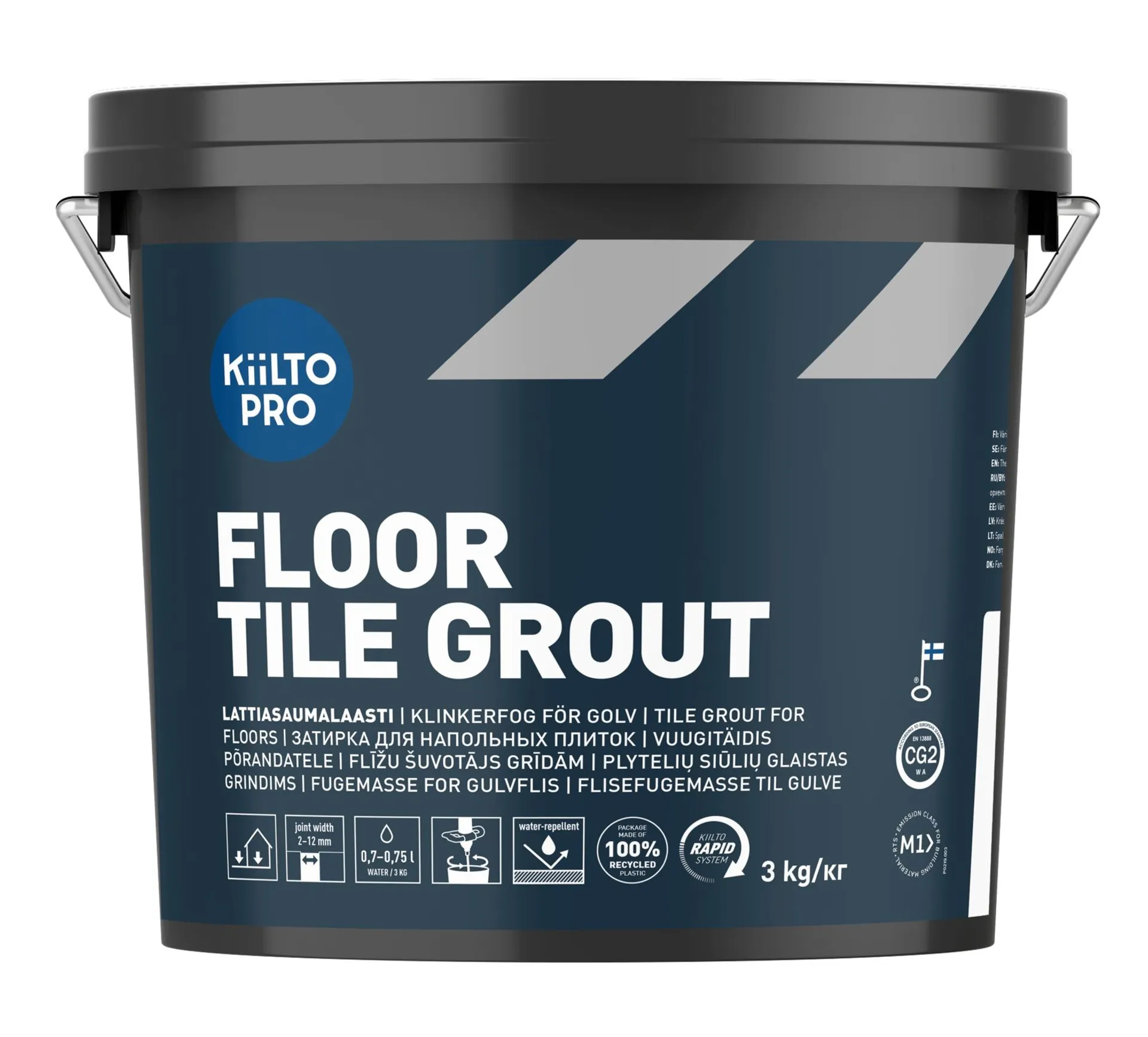 Kiilto Pro Floor tile grout 250 graphite black  3 kg