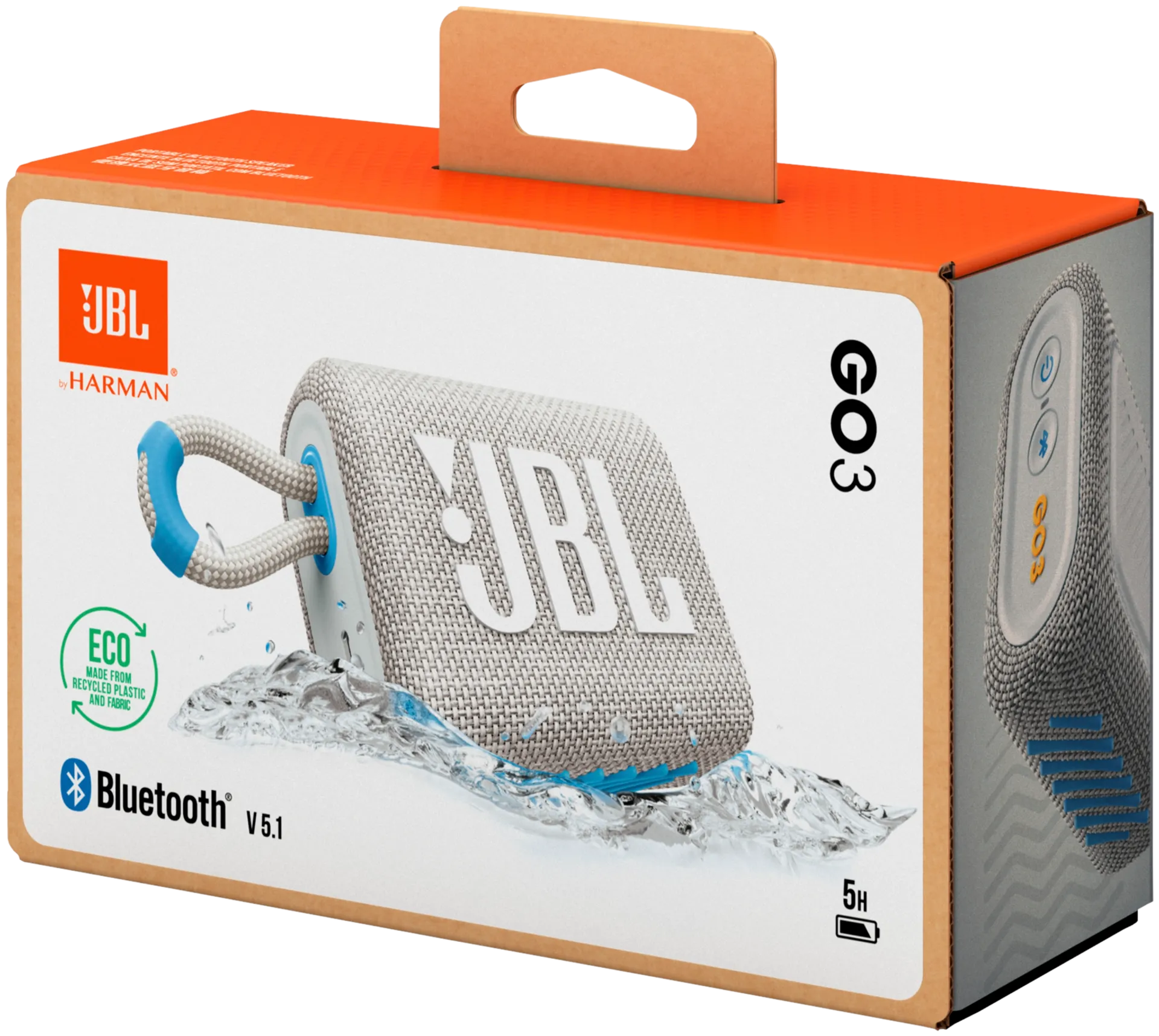 JBL Bluetooth kaiutin Go 3 Eco valkoinen