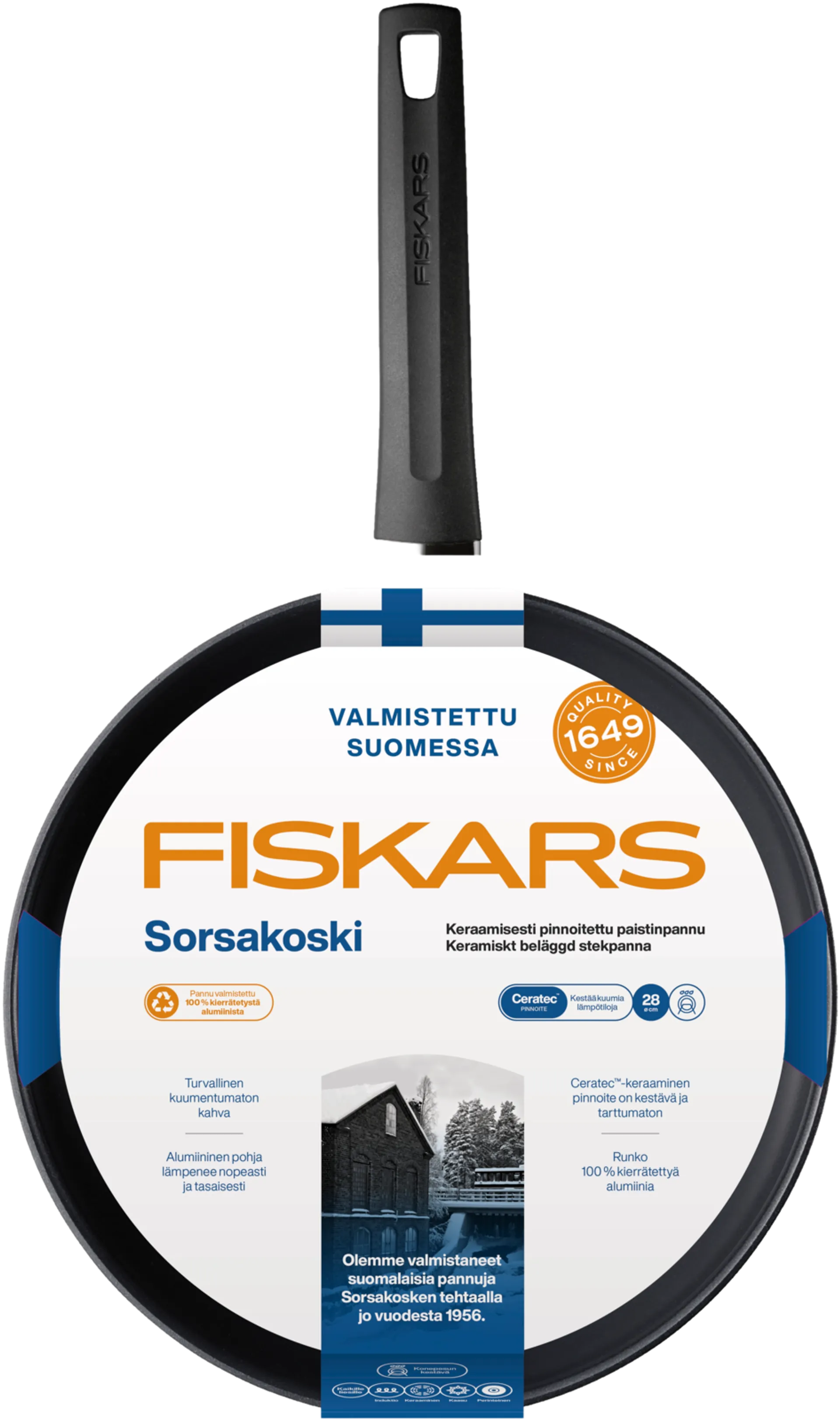 Fiskars Sorsakoski paistinpannu 28 cm, keraaminen - 6