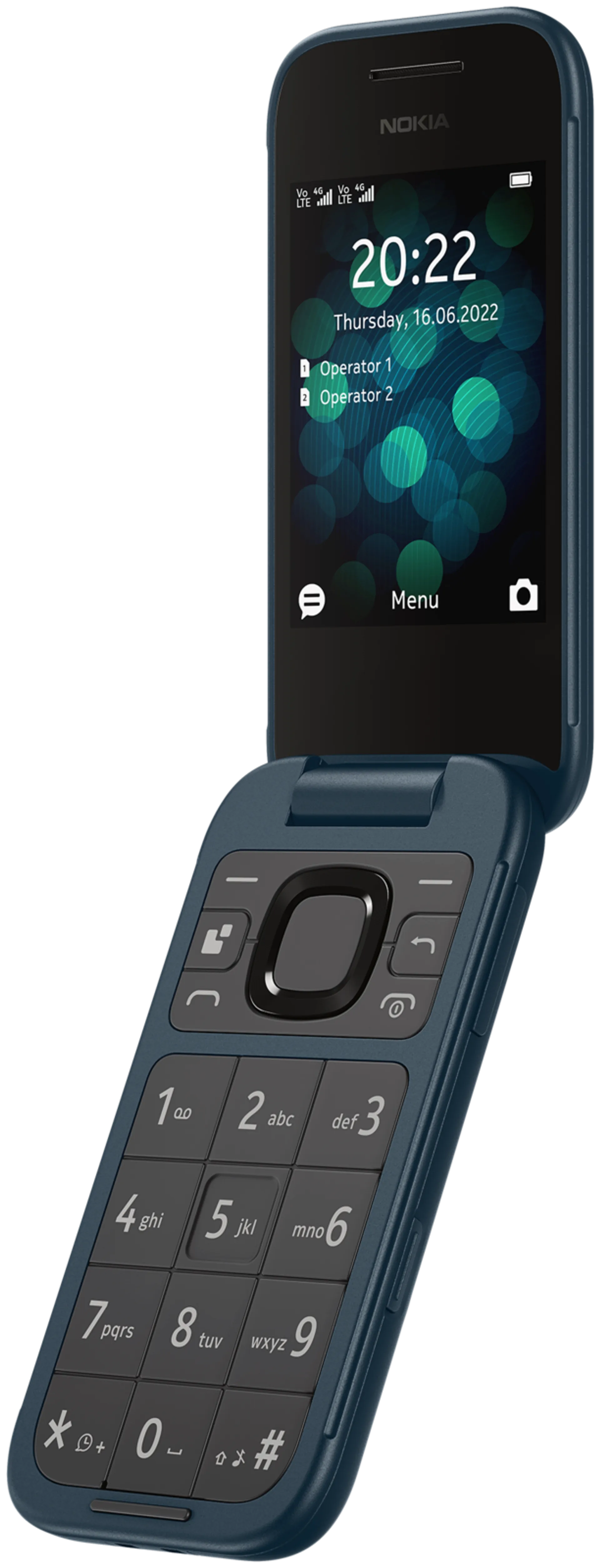 Nokia 2660 sininen puhelin + teline - 1