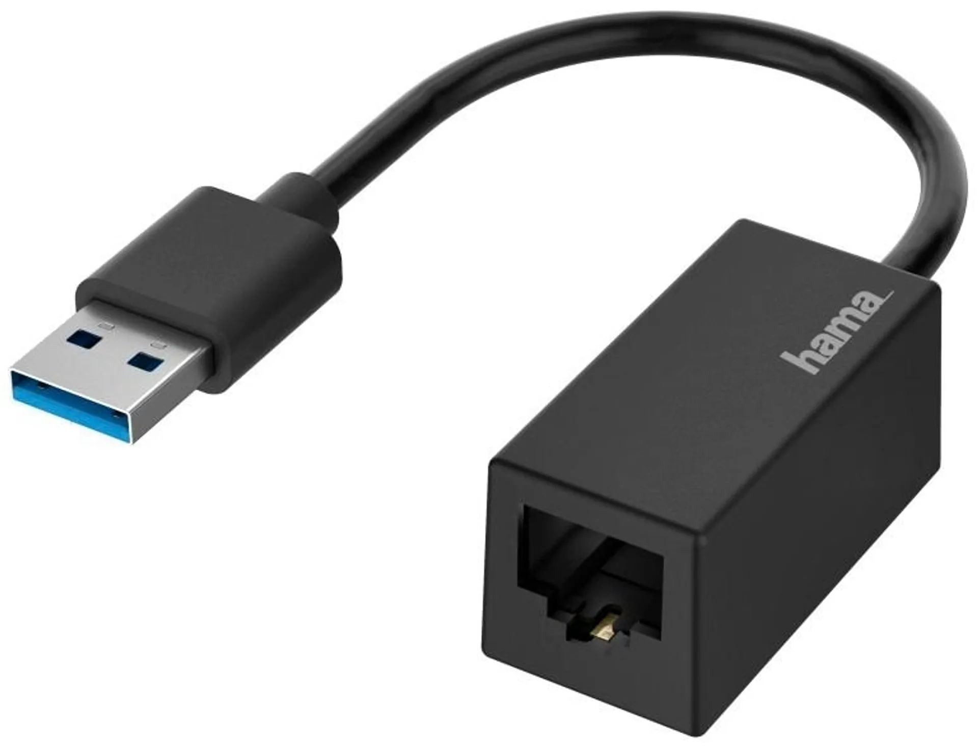 Hama Verkkoadapteri, USB-A uros - LAN/Ethernet naaras, USB 3.0, Gigabit Ethernet - 1