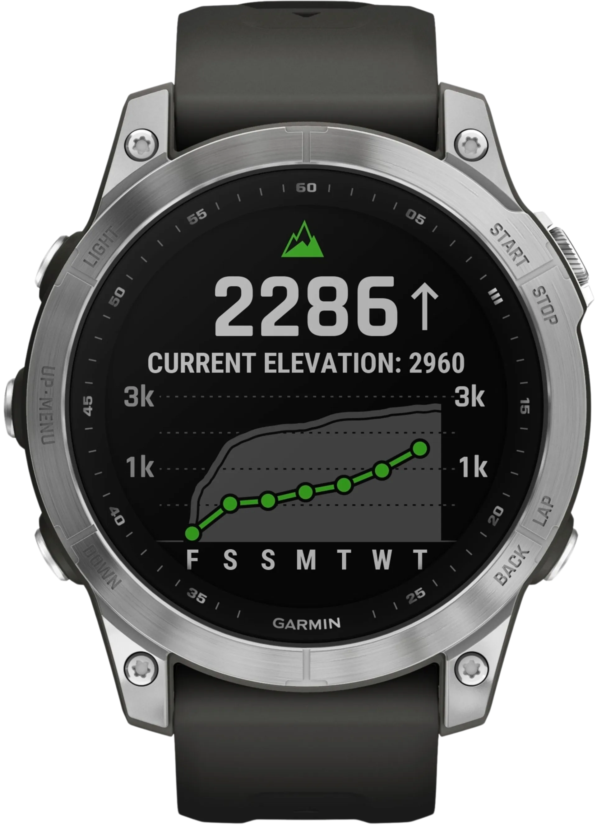 Garmin Fenix 7 hopea/grafiitinharmaa multisport GPS kello - 2