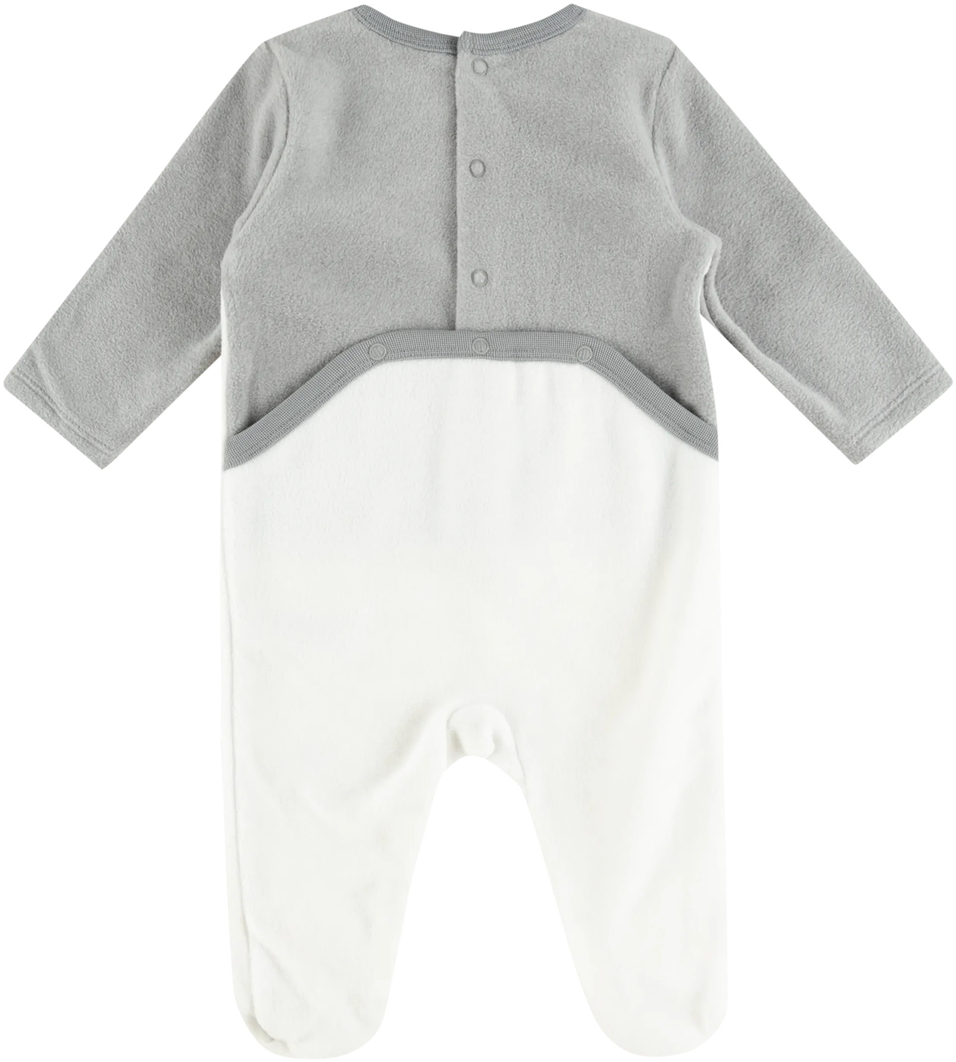 TEX BABY vauvojen potkupuku velour Nalle - GREY CHINE - 3