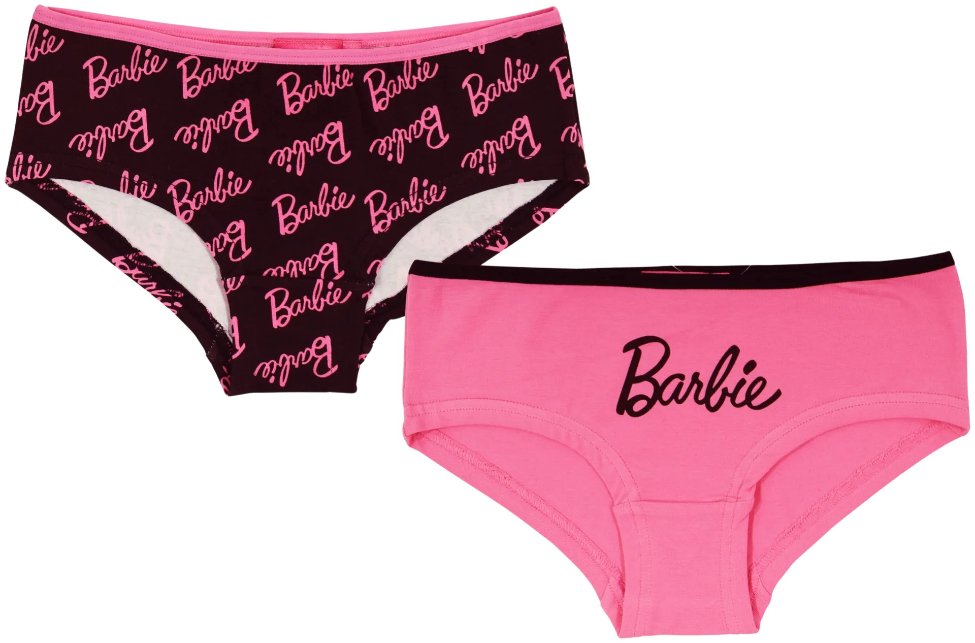 Barbie lasten hipsterit 2-pack - Musta/pinkki