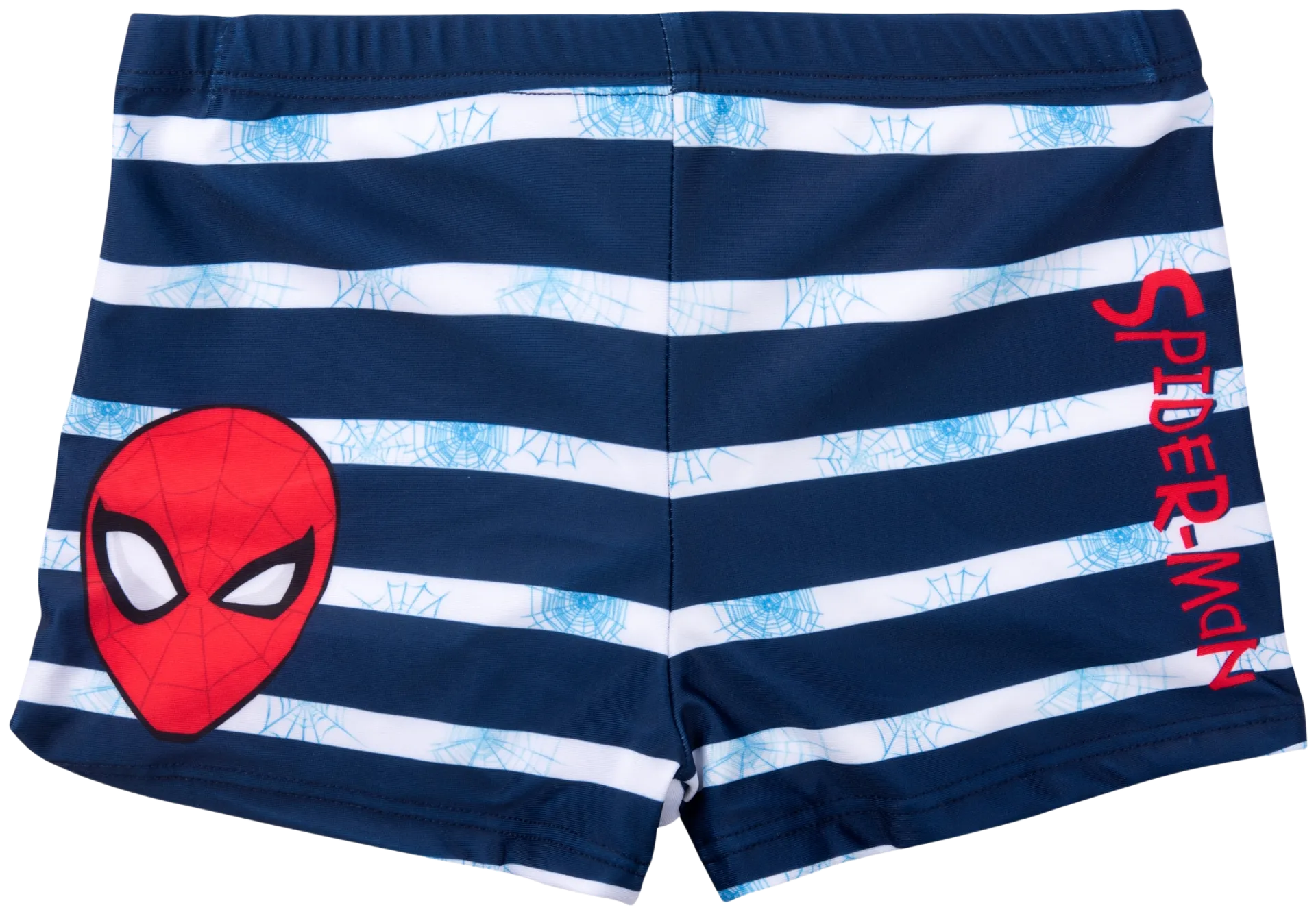 Spiderman lasten uimahousut - sin/valk raidallinen - 1