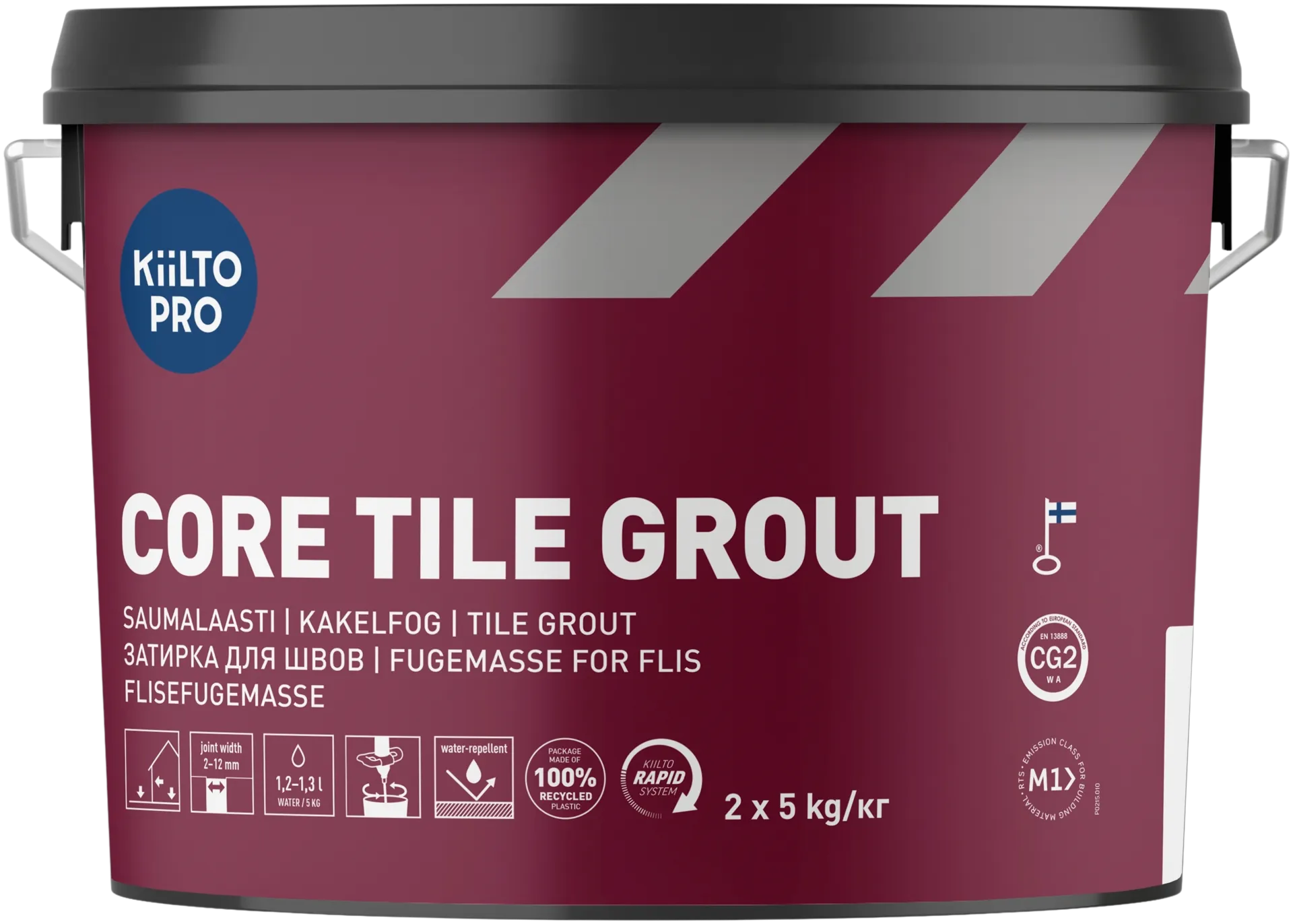 Kiilto Pro Core Tile grout saumalaasti 450 graphite black  10 kg