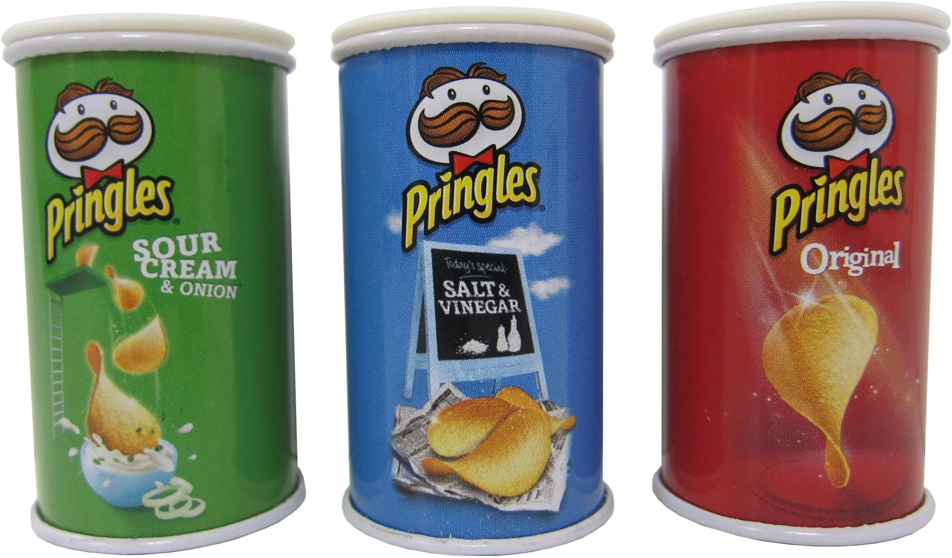 Pringles teroitin, 3 eril.lajit.