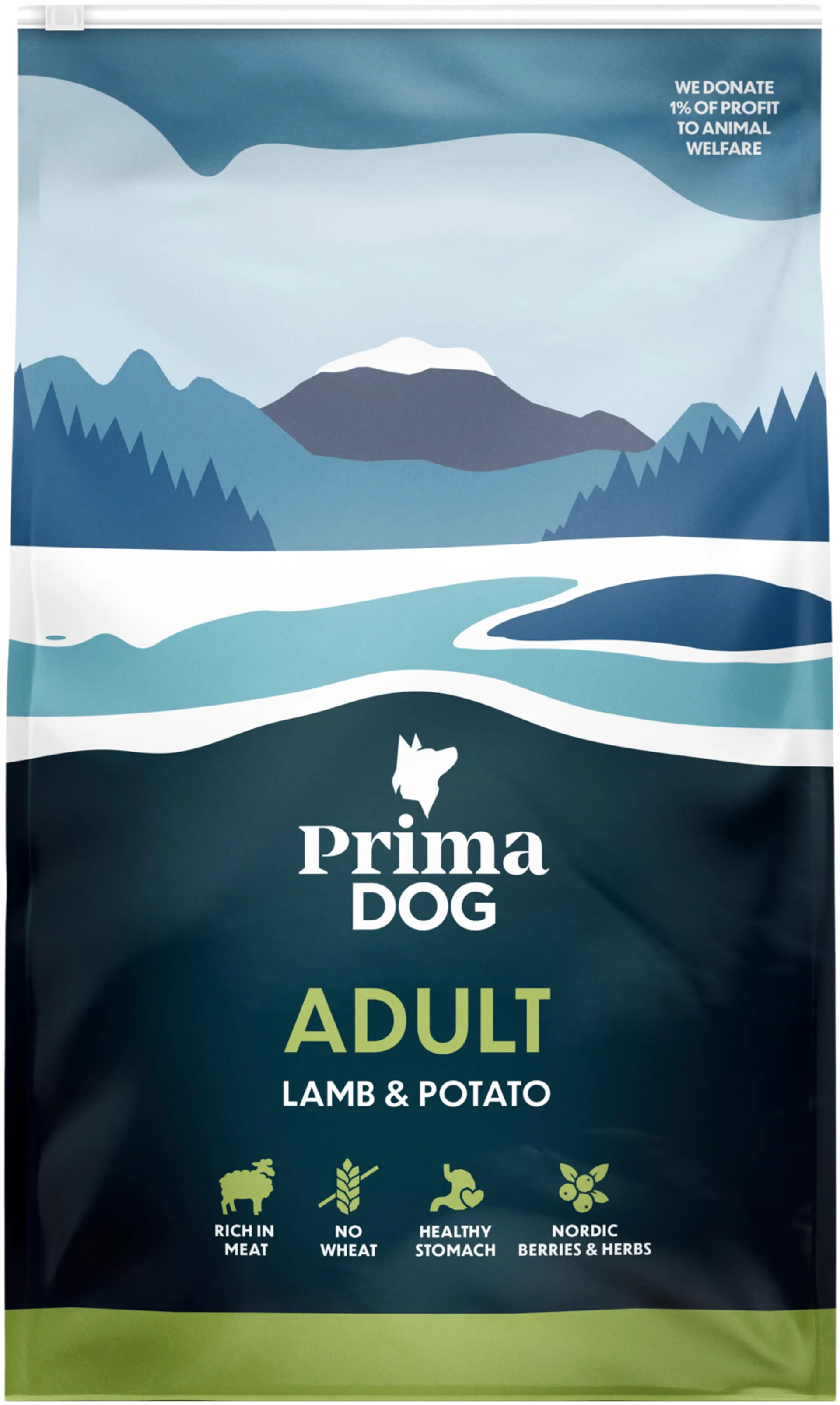 PrimaDog Lammas-Peruna kaikille aikuisille koirille 3 kg