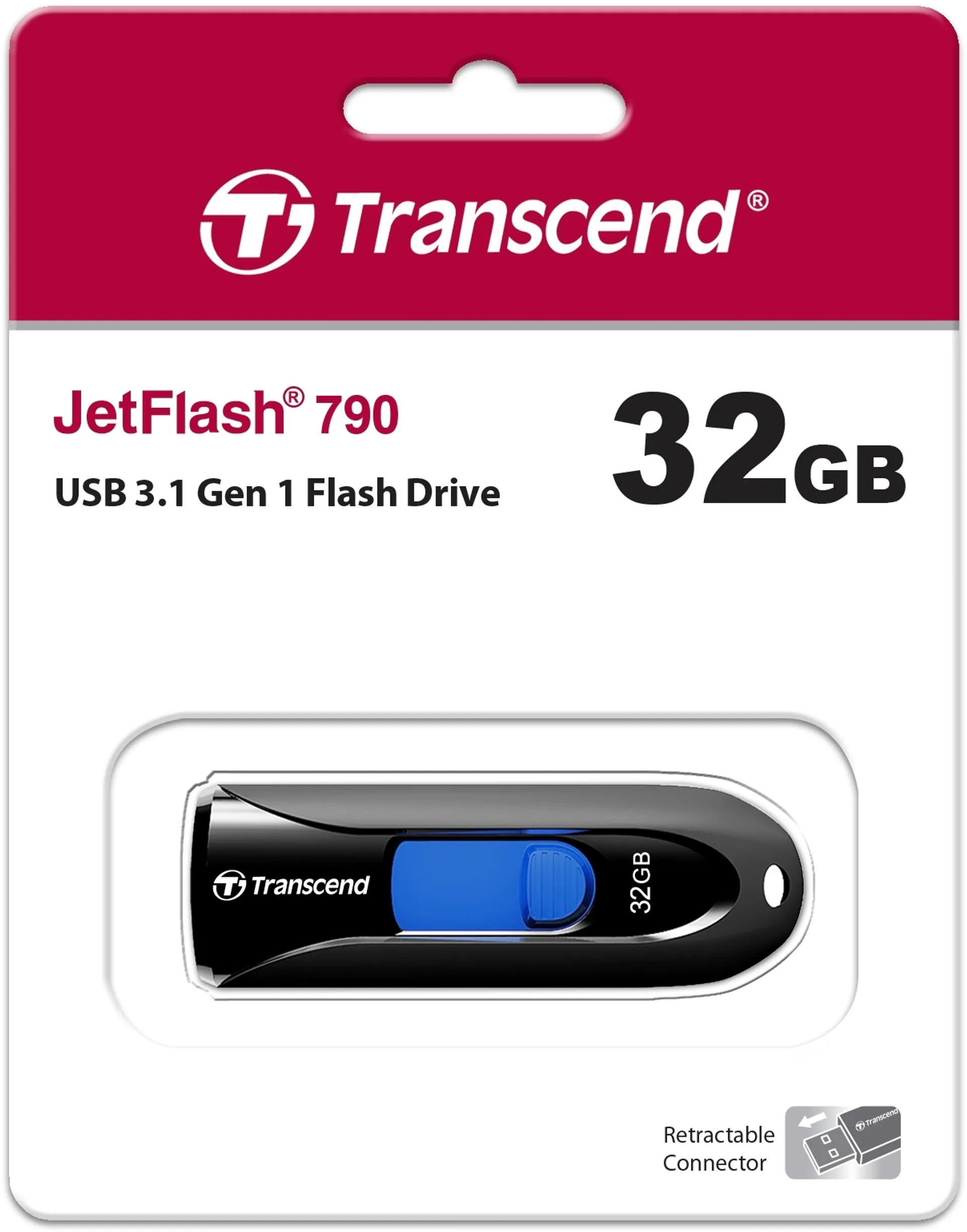 Transcend 32GB USB-muisti musta - 5