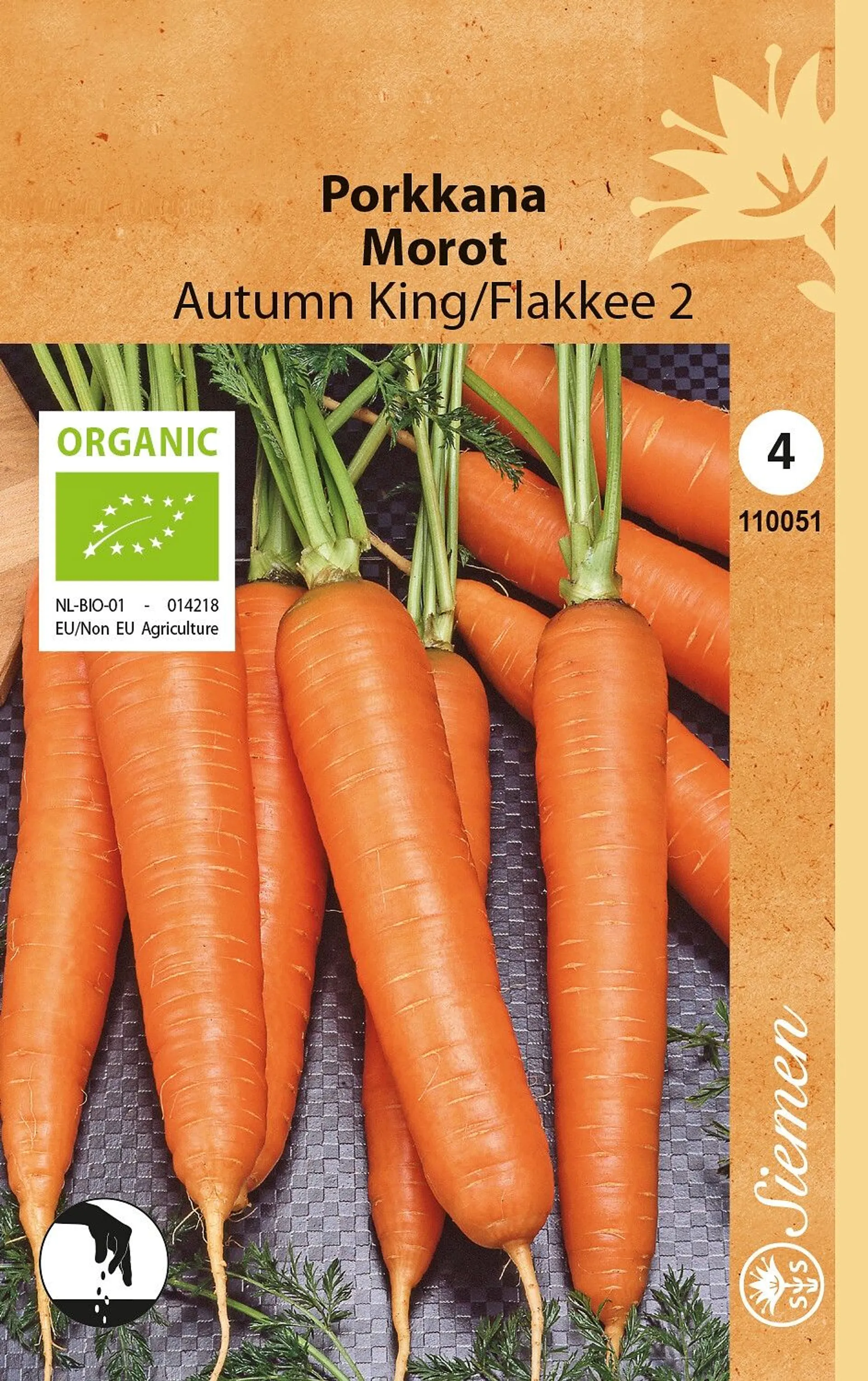 Siemen luomu porkkana Autumn King/Flakkee 2