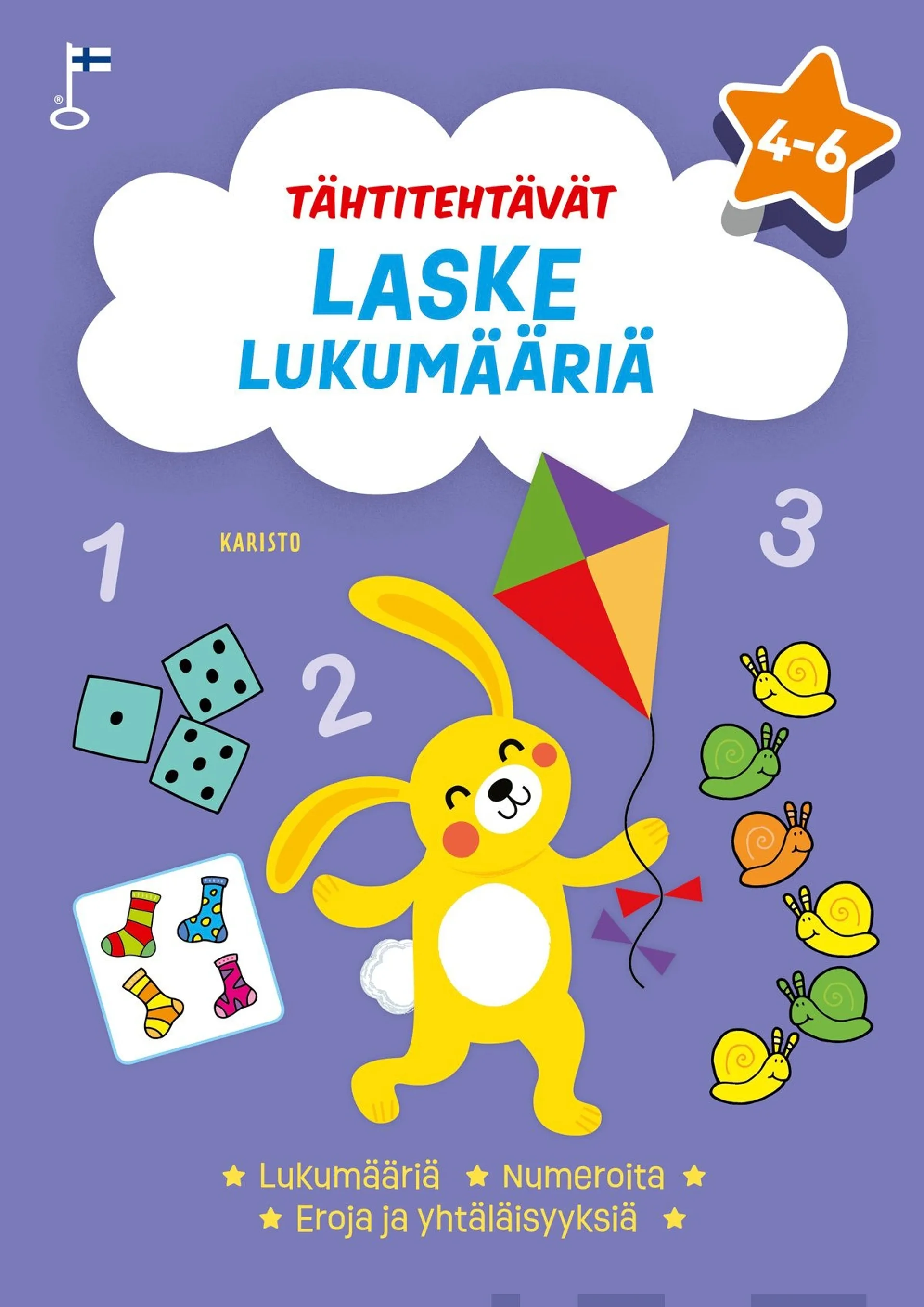 Tähtitehtävät Laske lukumääriä - Lukumääriä, numeroita, eroja ja yhtäläisyyksiä