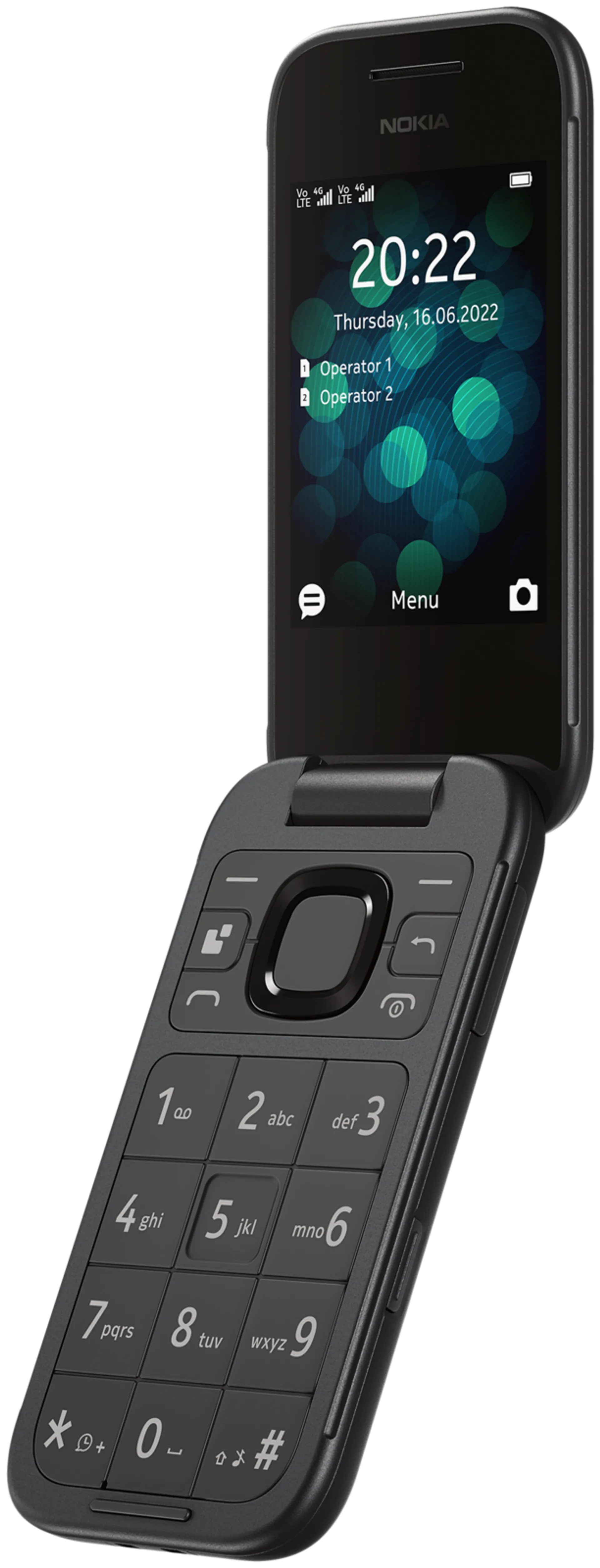 Nokia 2660 musta puhelin + teline - 4
