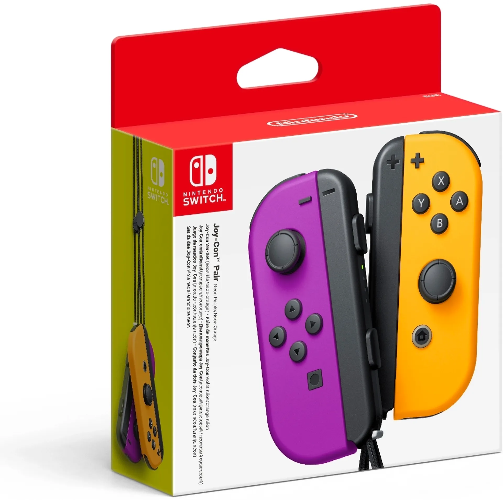 Nintendo Switch ohjainpari Joy-Con neonpurppura/neonoranssi - 1