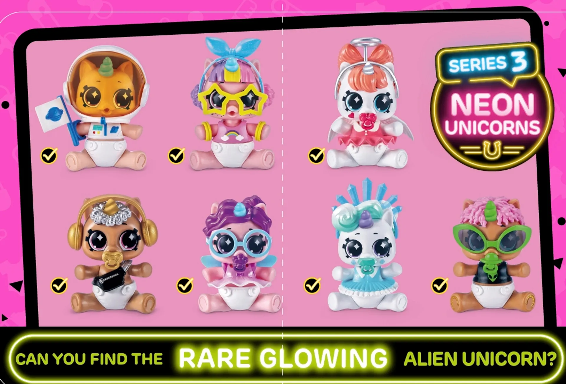 5 Surprise yllätyslelu Newborn Unicorn Glow Squad - 7
