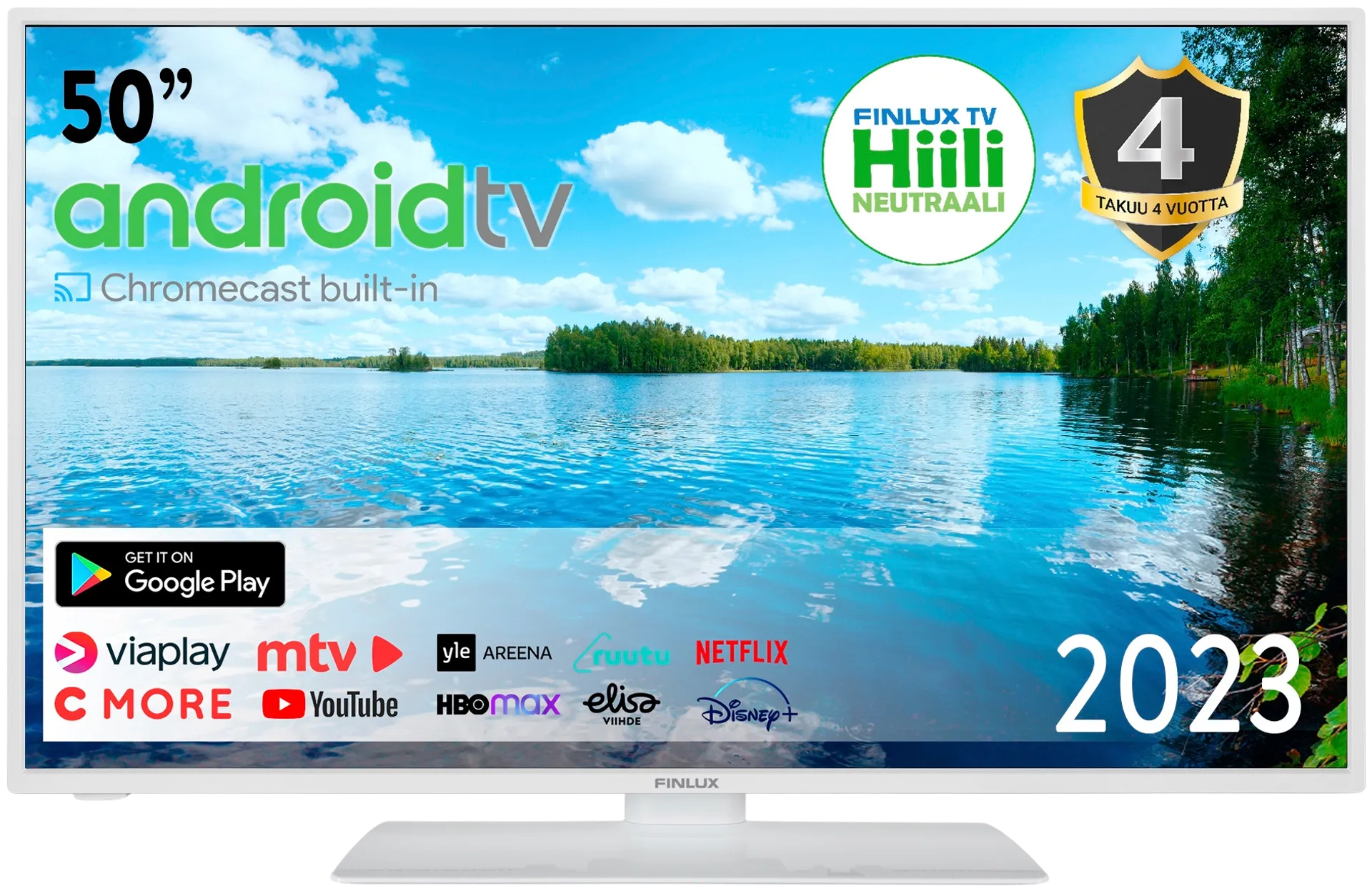 Finlux 50" 4K UHD Android Smart TV 50G9WCMI valkoinen - 1