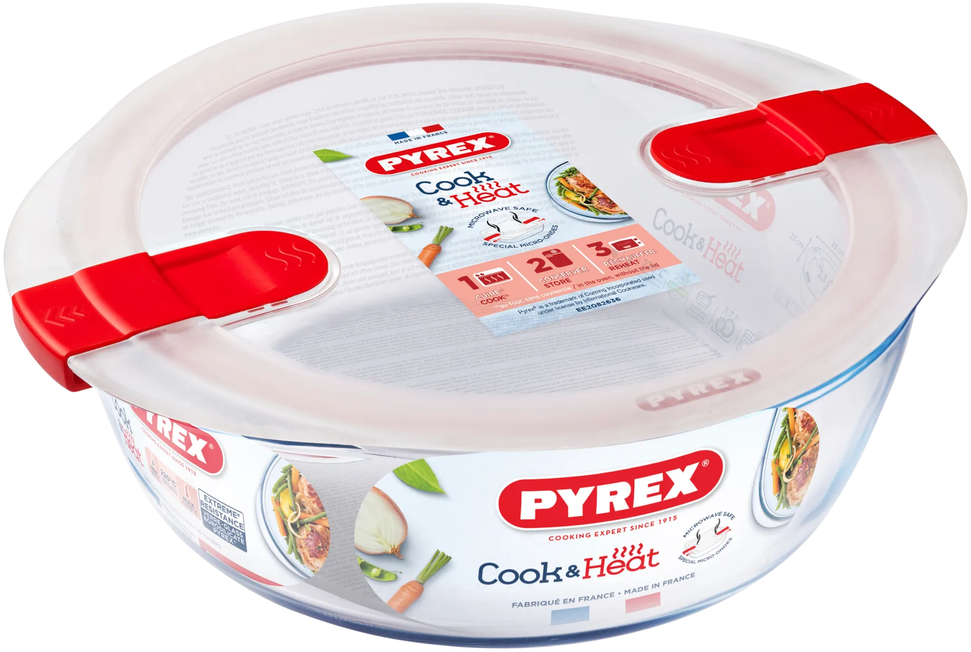 Pyrex Cook & Heat vuoka 1,1l kannella 18cm - 1