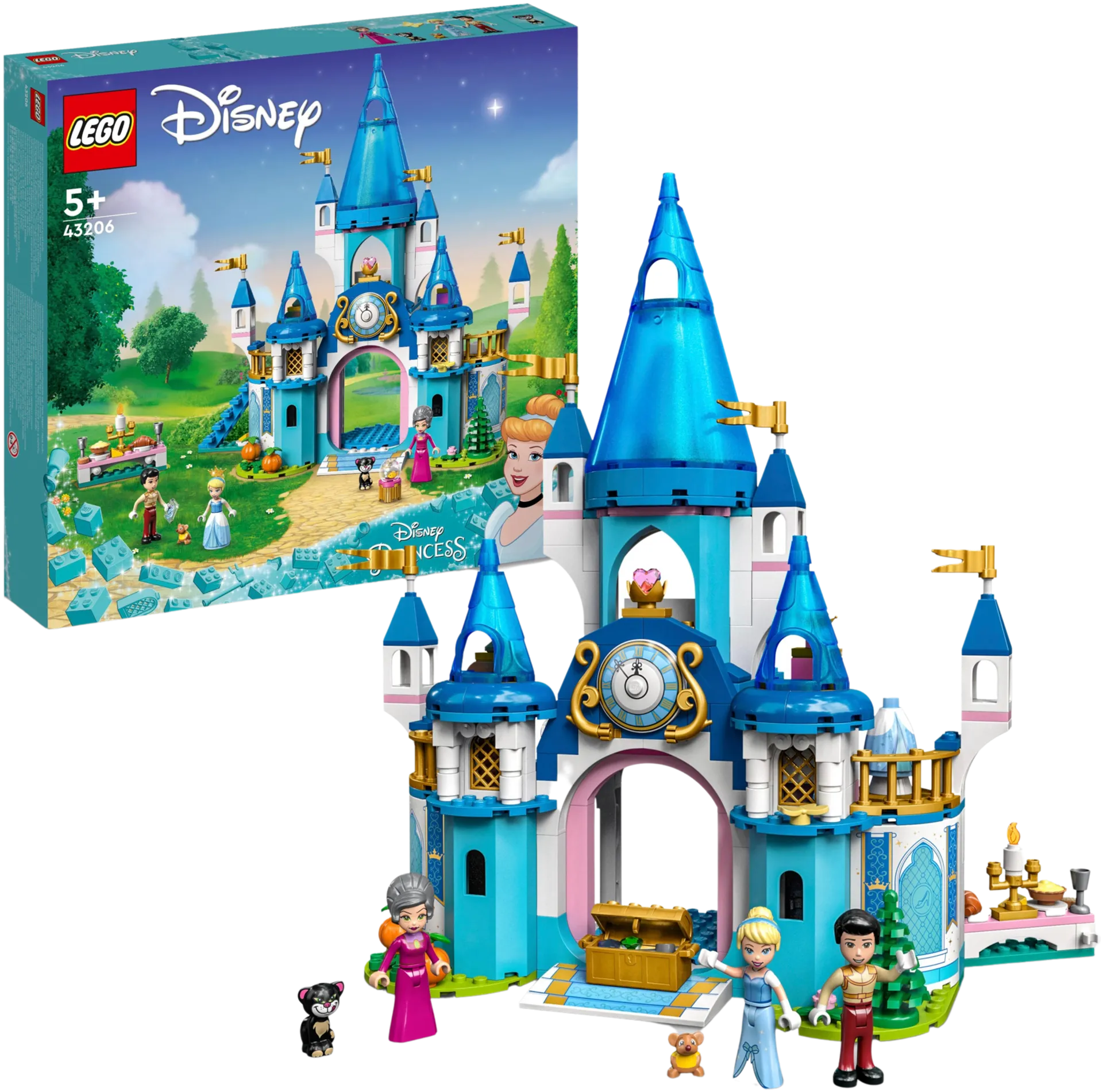 LEGO® Disney Princess™ 43206 Tuhkimon ja prinssi Uljaan linna - 1