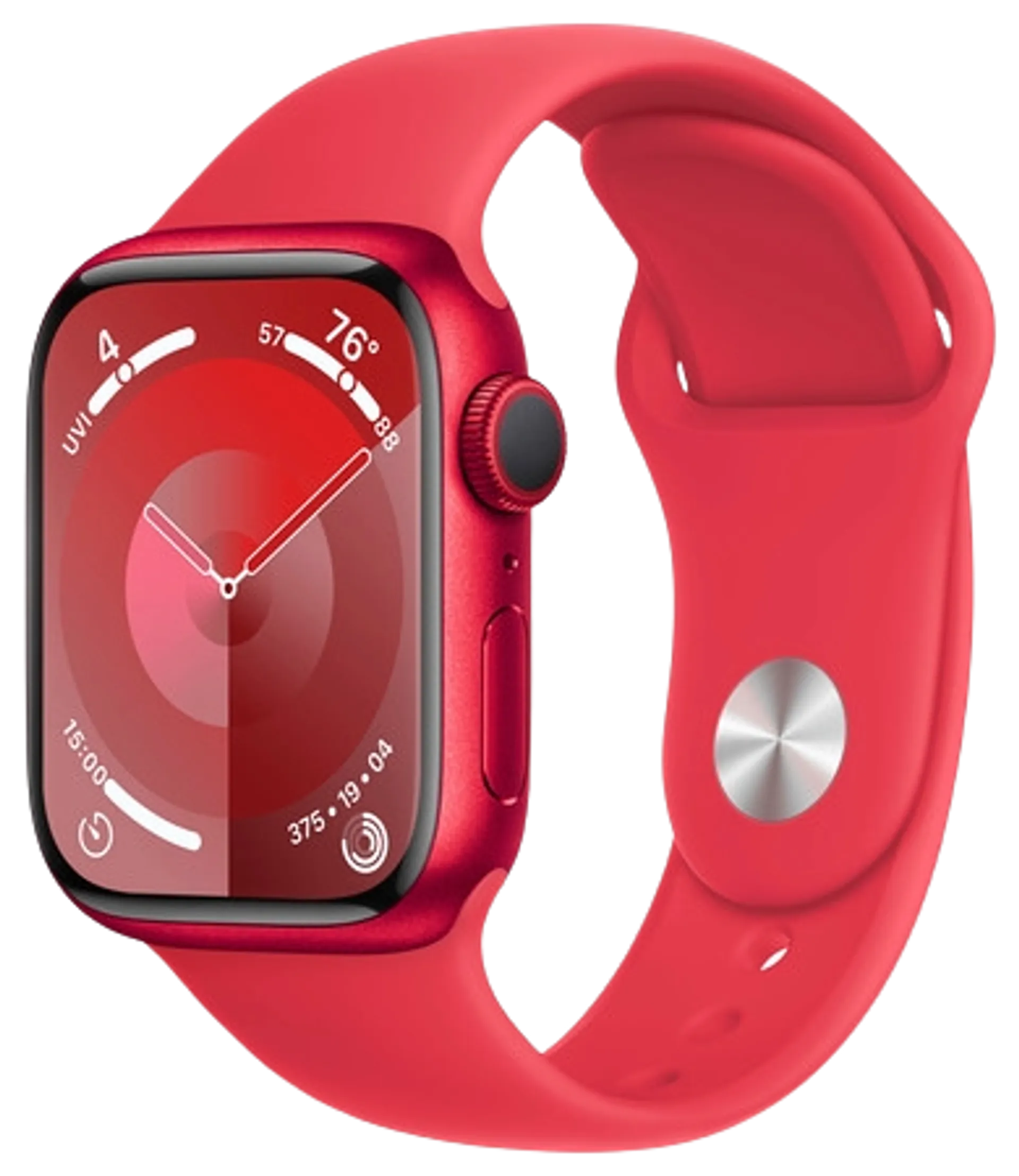 Apple watch Series 9 GPS 41mm punainen alumiinikotelo punainen urheiluranneke - S/M MRXG3KS/A