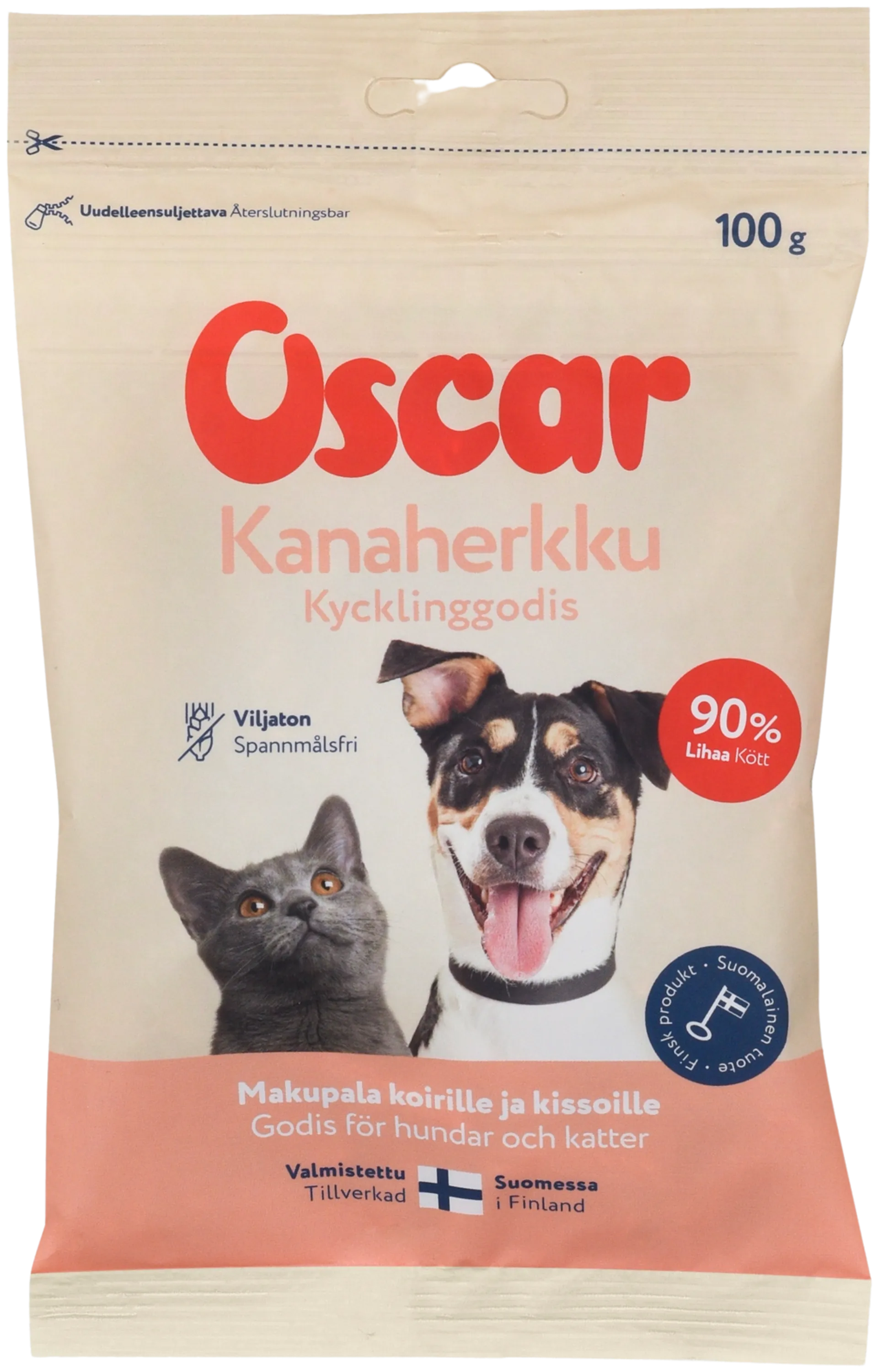 Oscar Kanaherkku koirille ja kissoille täydennysrehu 100g