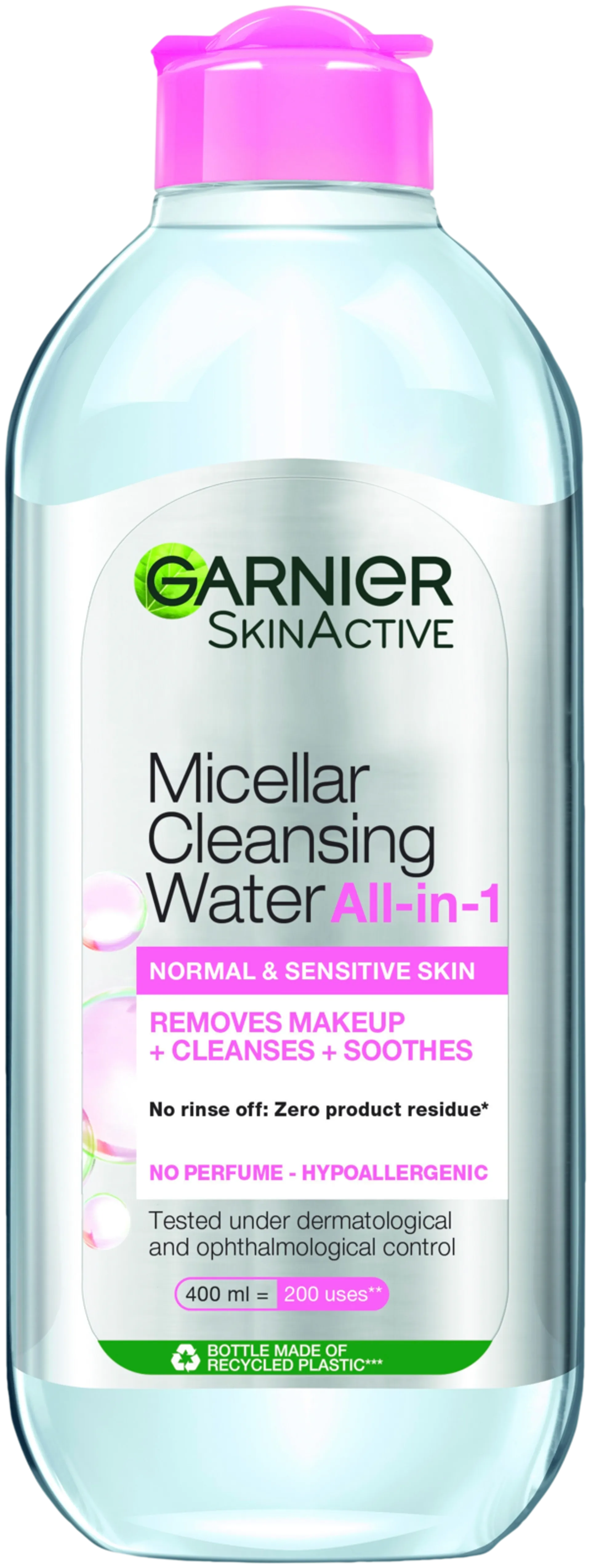 Garnier Skin Active Micellar puhdistusvesi normaalille ja herkälle iholle  400ml - 1