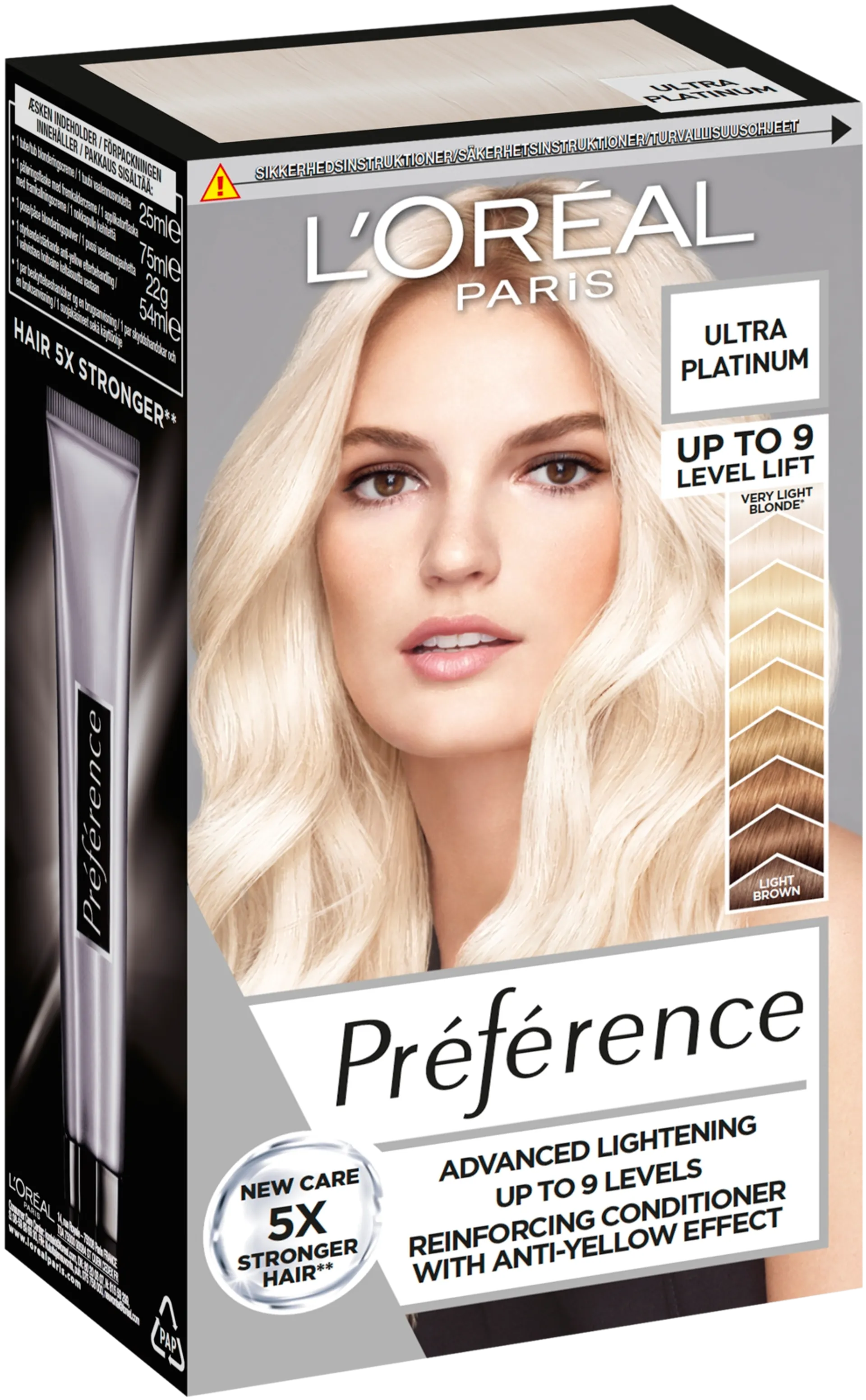 L'Oréal Paris Preference Le Blonding Ultra Platinum 9 asteen ultravoimakas vaalennus 1kpl - 1